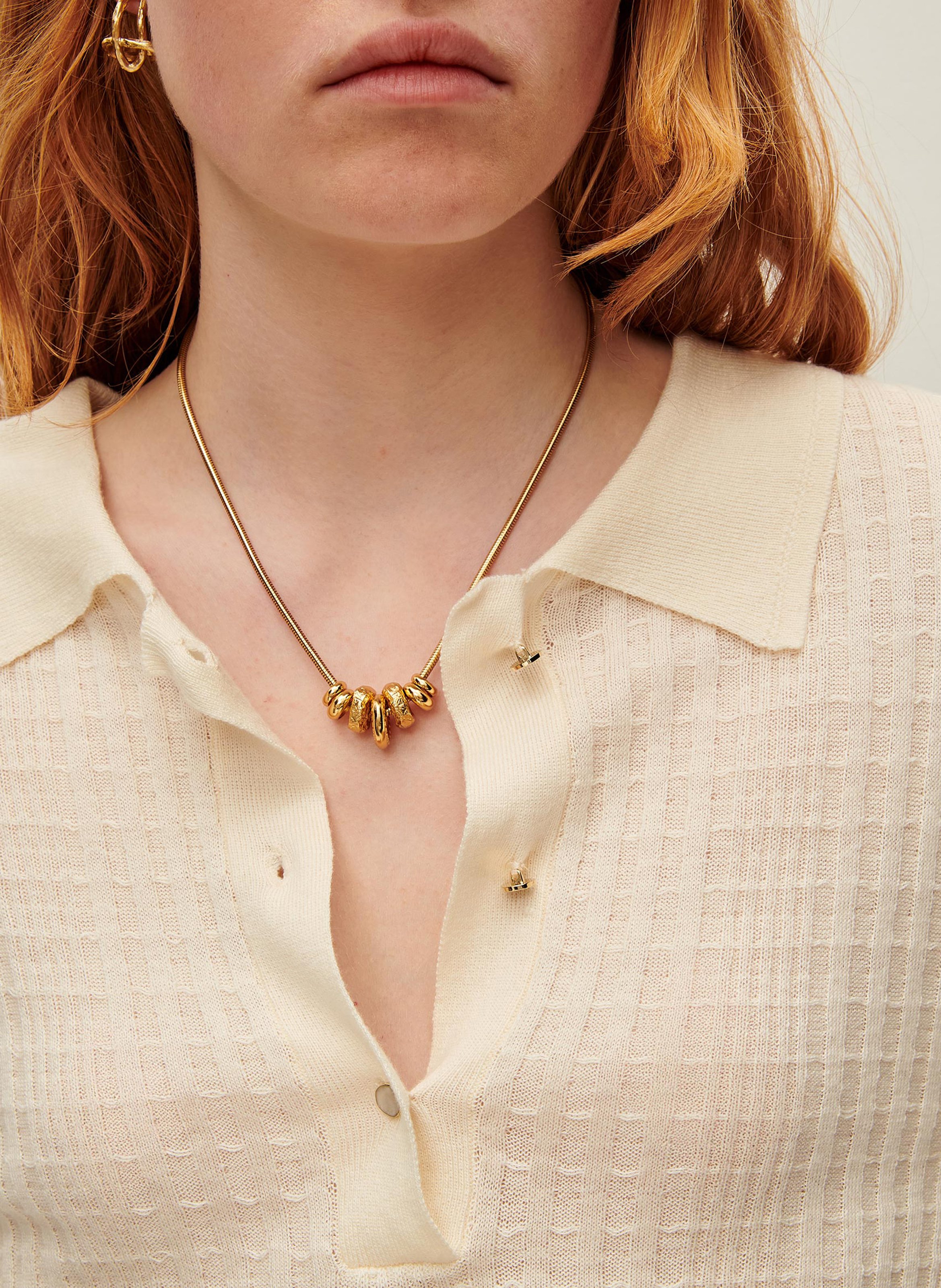 Collier avec anneaux jaya SESSUN Doré