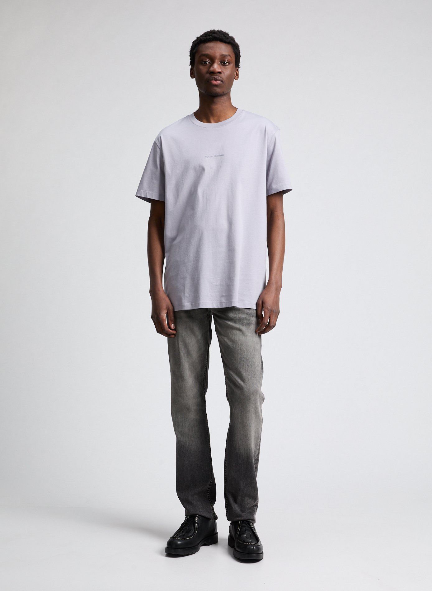 Tee-shirt manches courte en coton ARMANI EXCHANGE Violet