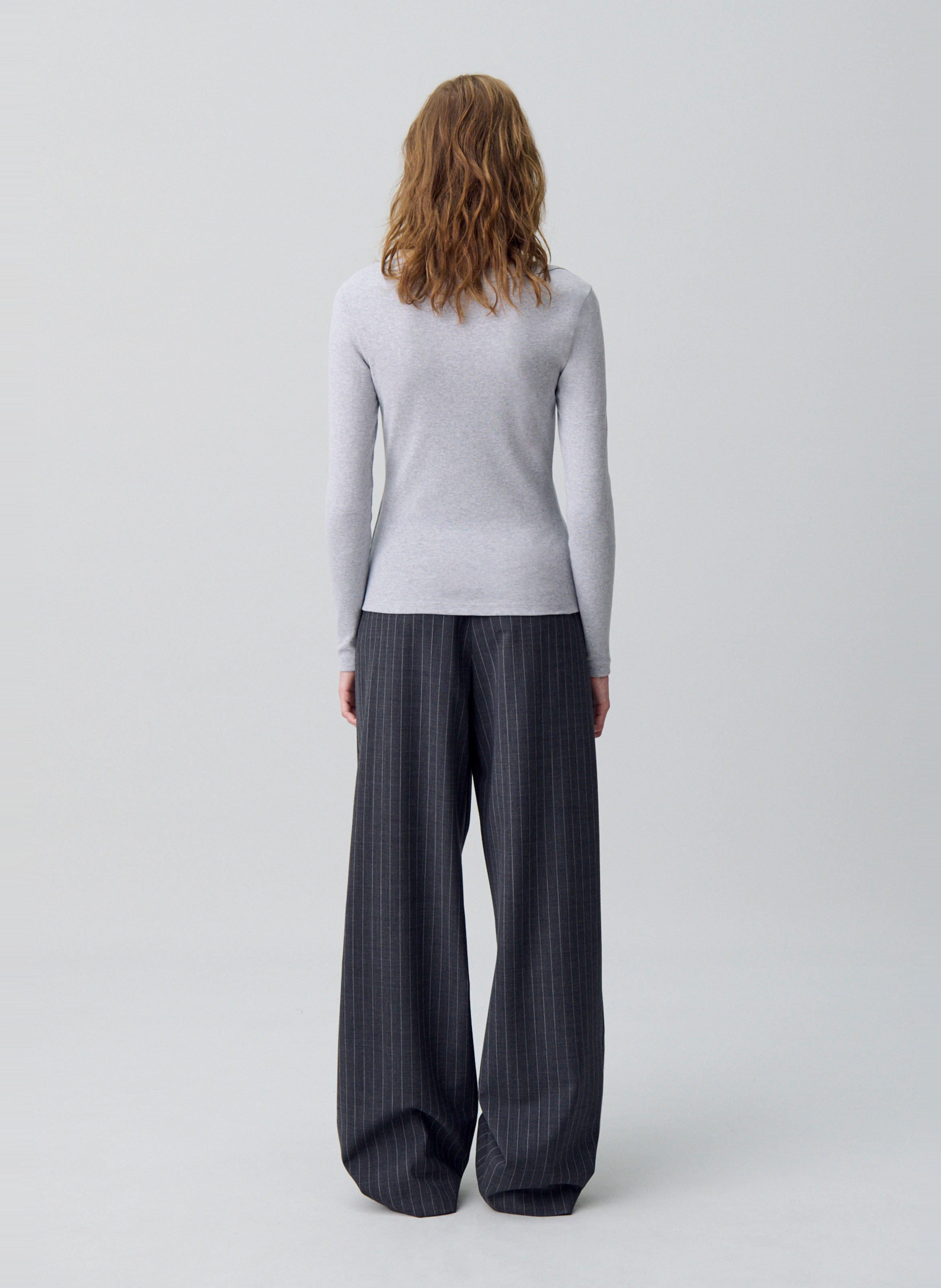 Tee-shirt près du corps col bateau timea CLAUDIE PIERLOT Gris