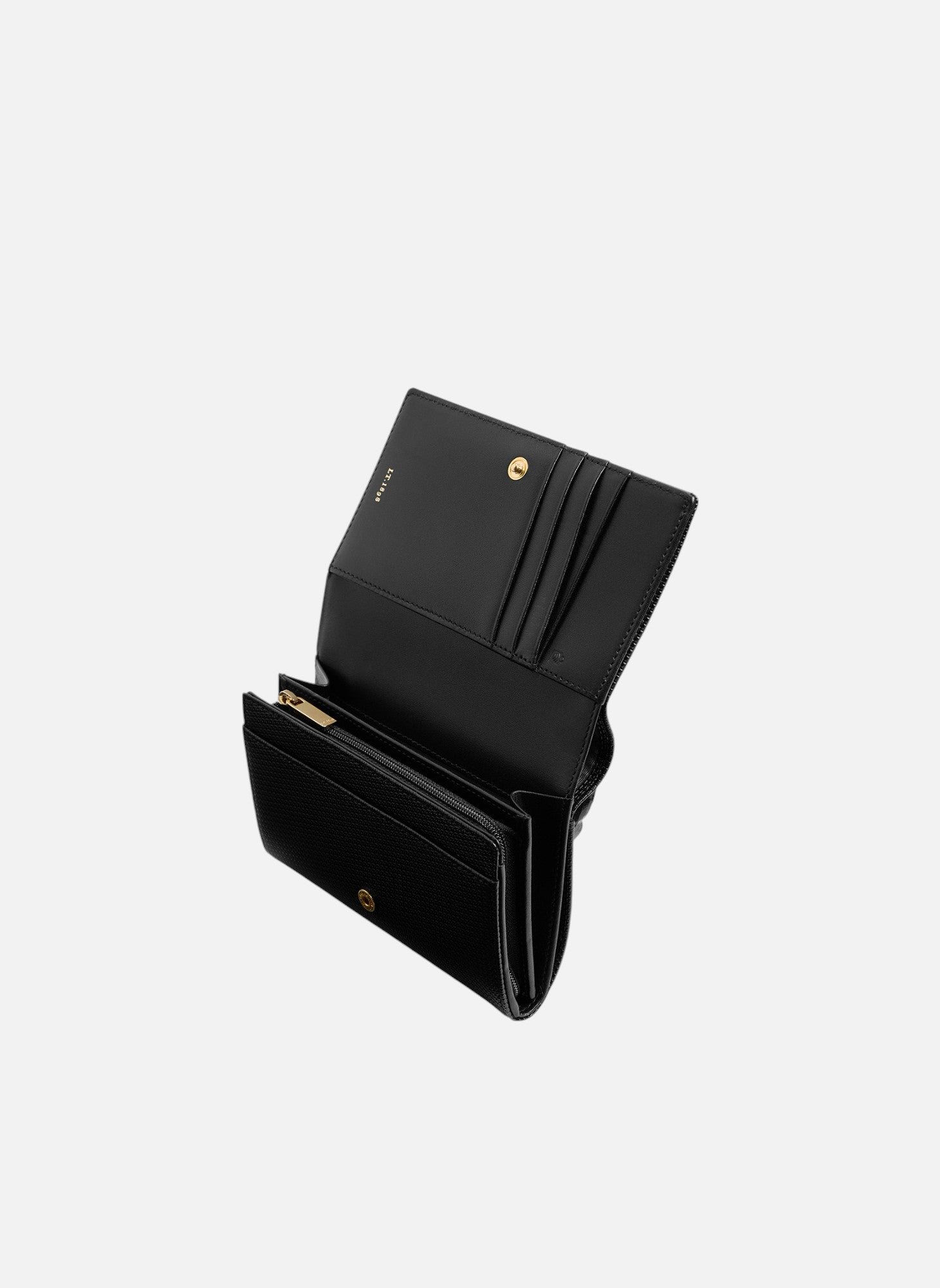 Portefeuille emilie en cuir signature t LE TANNEUR Noir