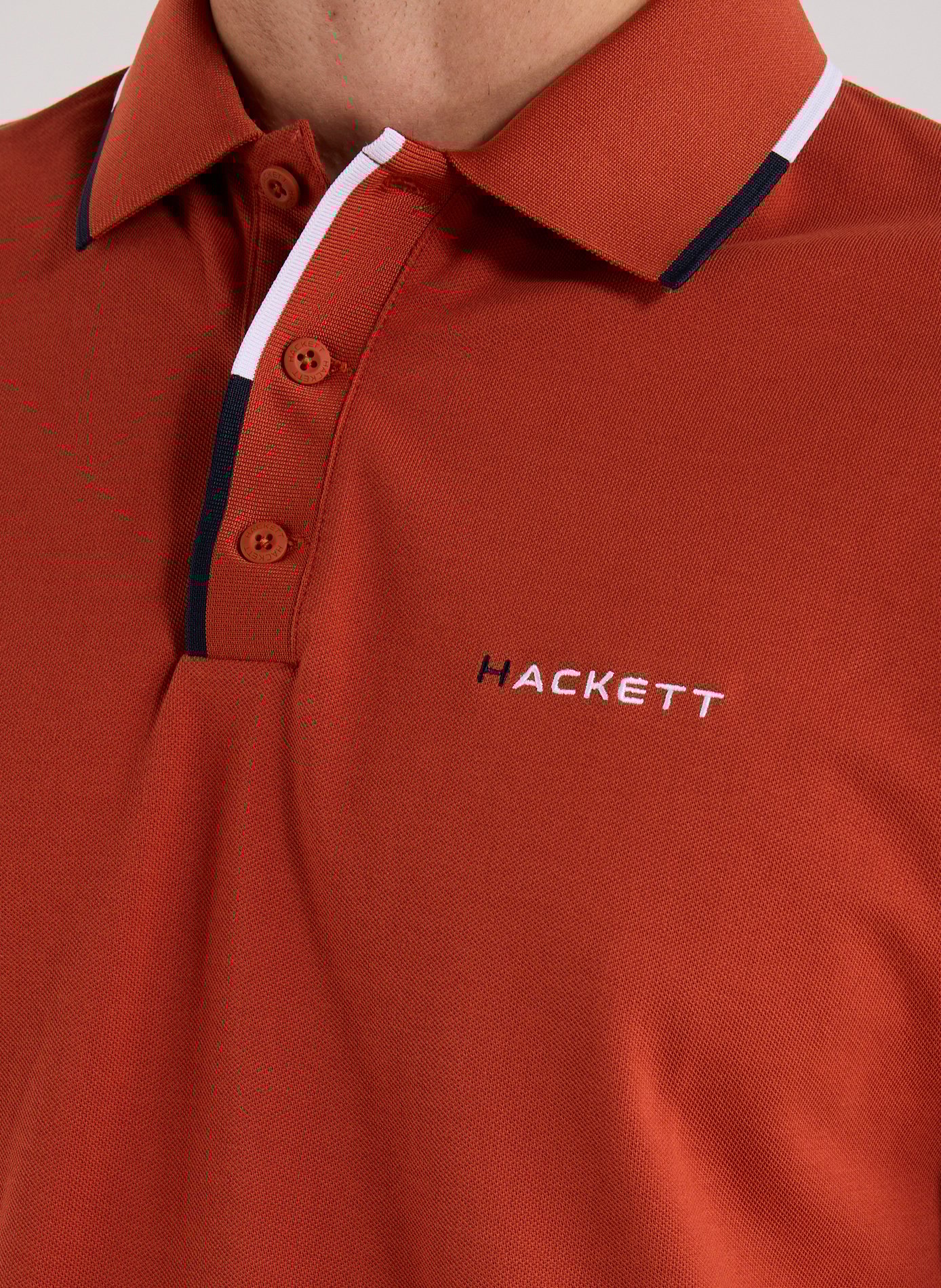 Short-sleeved polo shirt in blended cotton HACKETT Multicolour