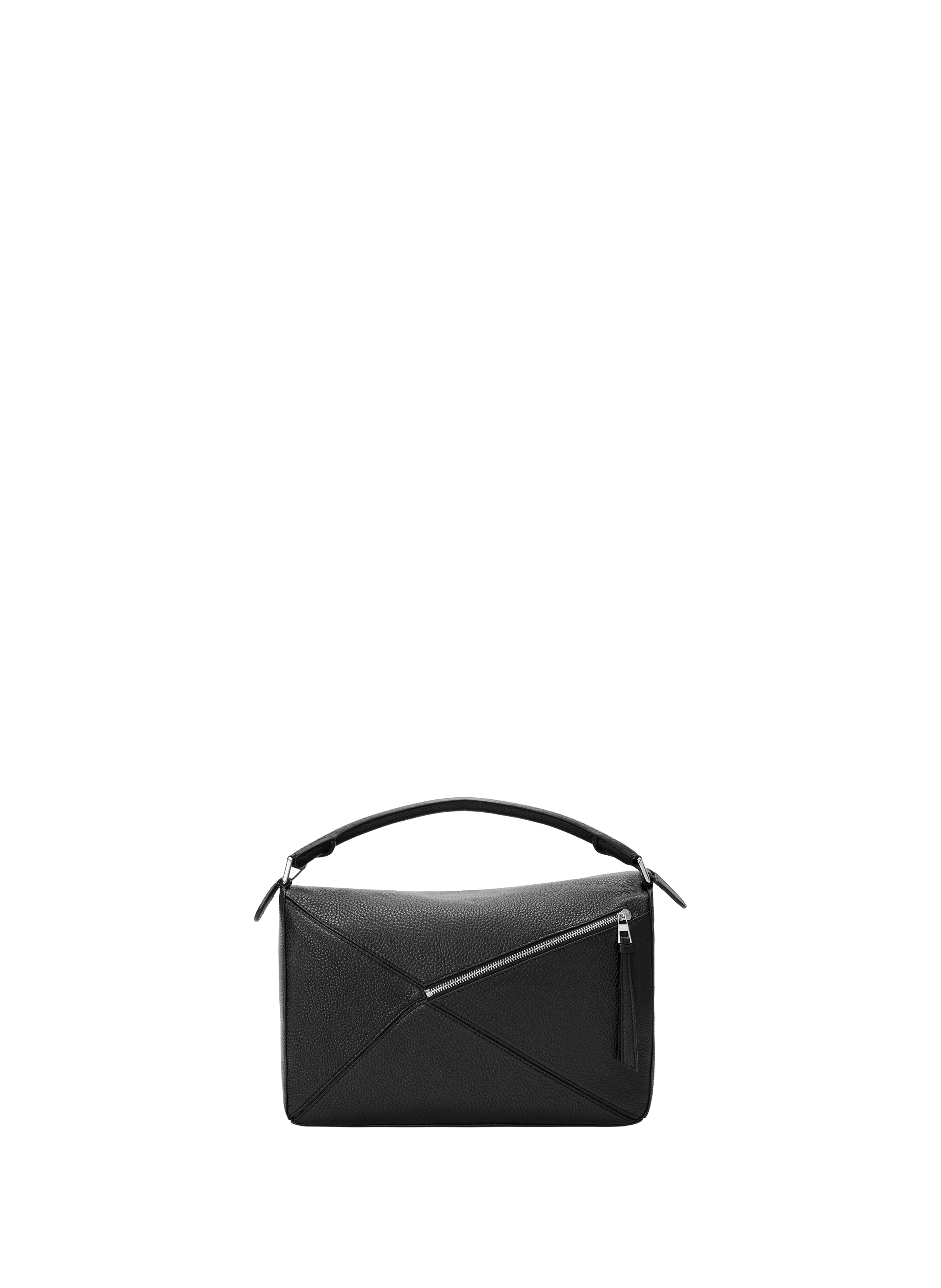 Grand sac Puzzle en cuir de veau souple grainé LOEWE Noir