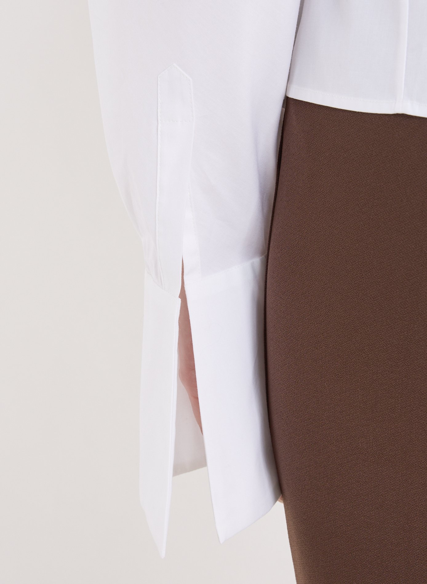 Chemise cintrée à cravate en coton A.W.A.K.E. MODE Blanc