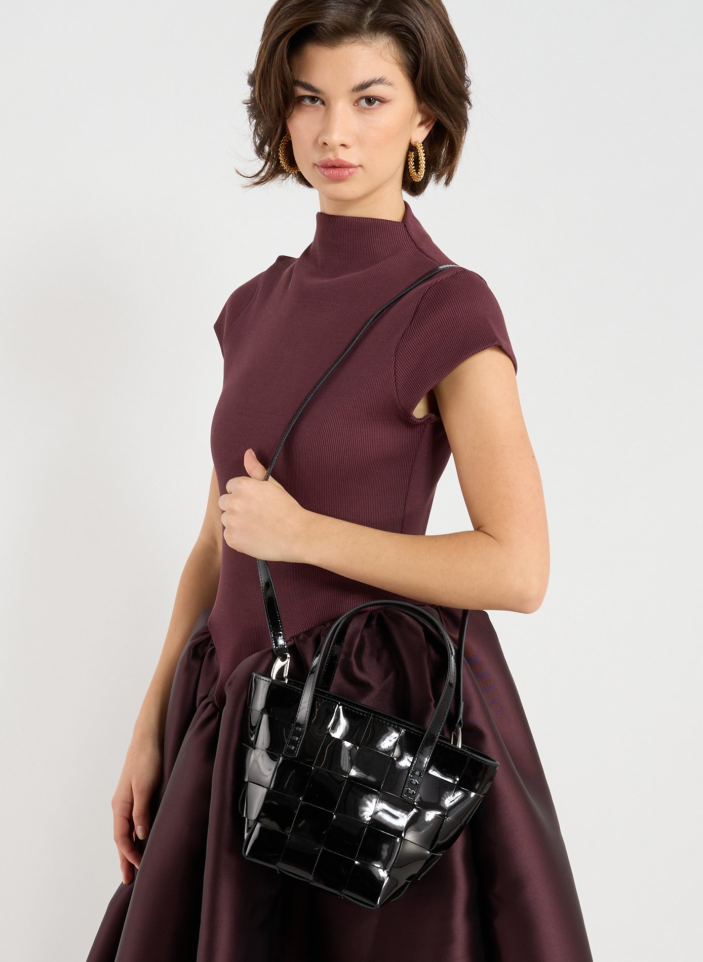 Sac à main K/Nova en cuir  KARL LAGERFELD Noir