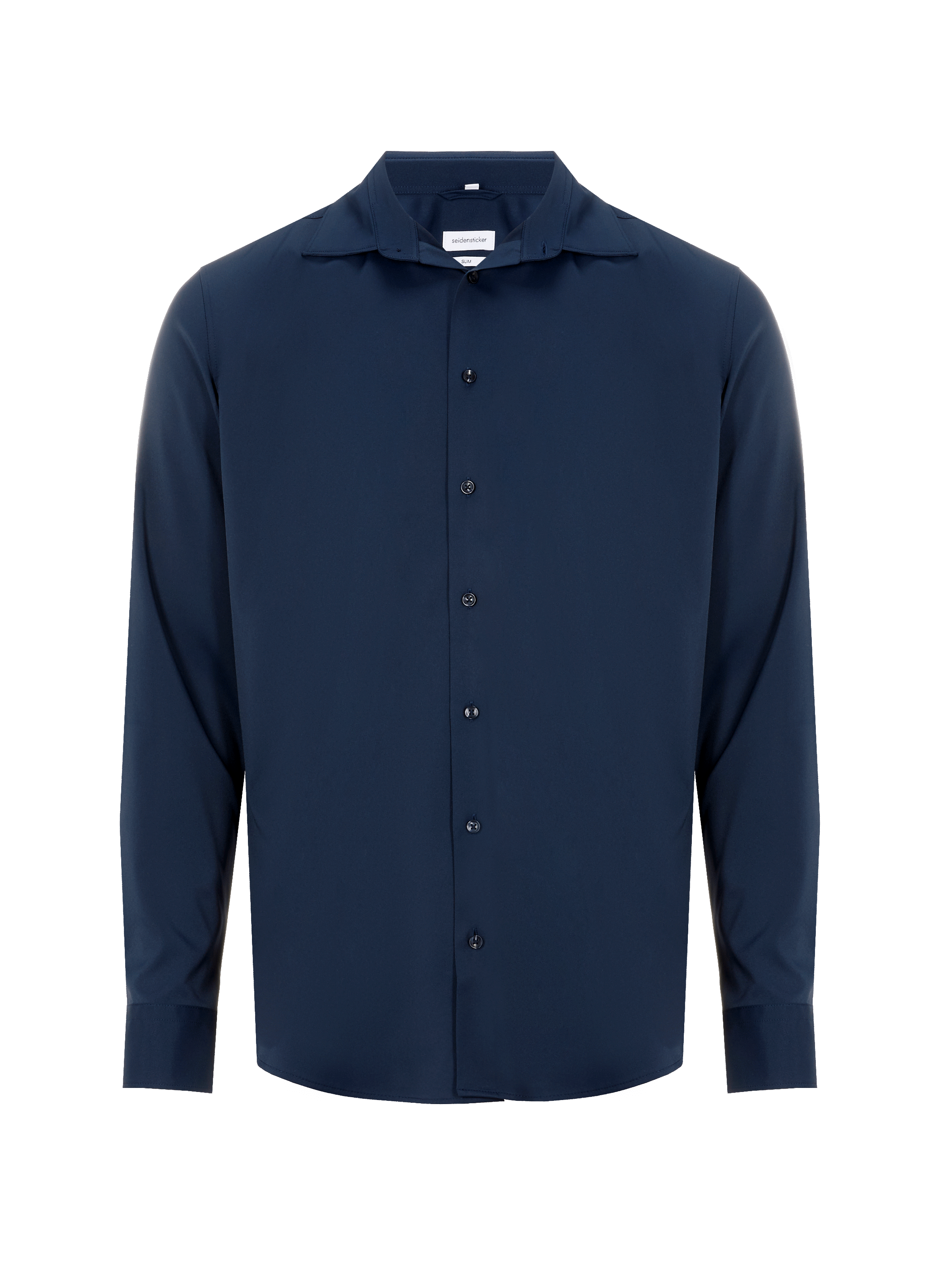 Chemise slim unie stretch SEIDENSTICKER Bleu
