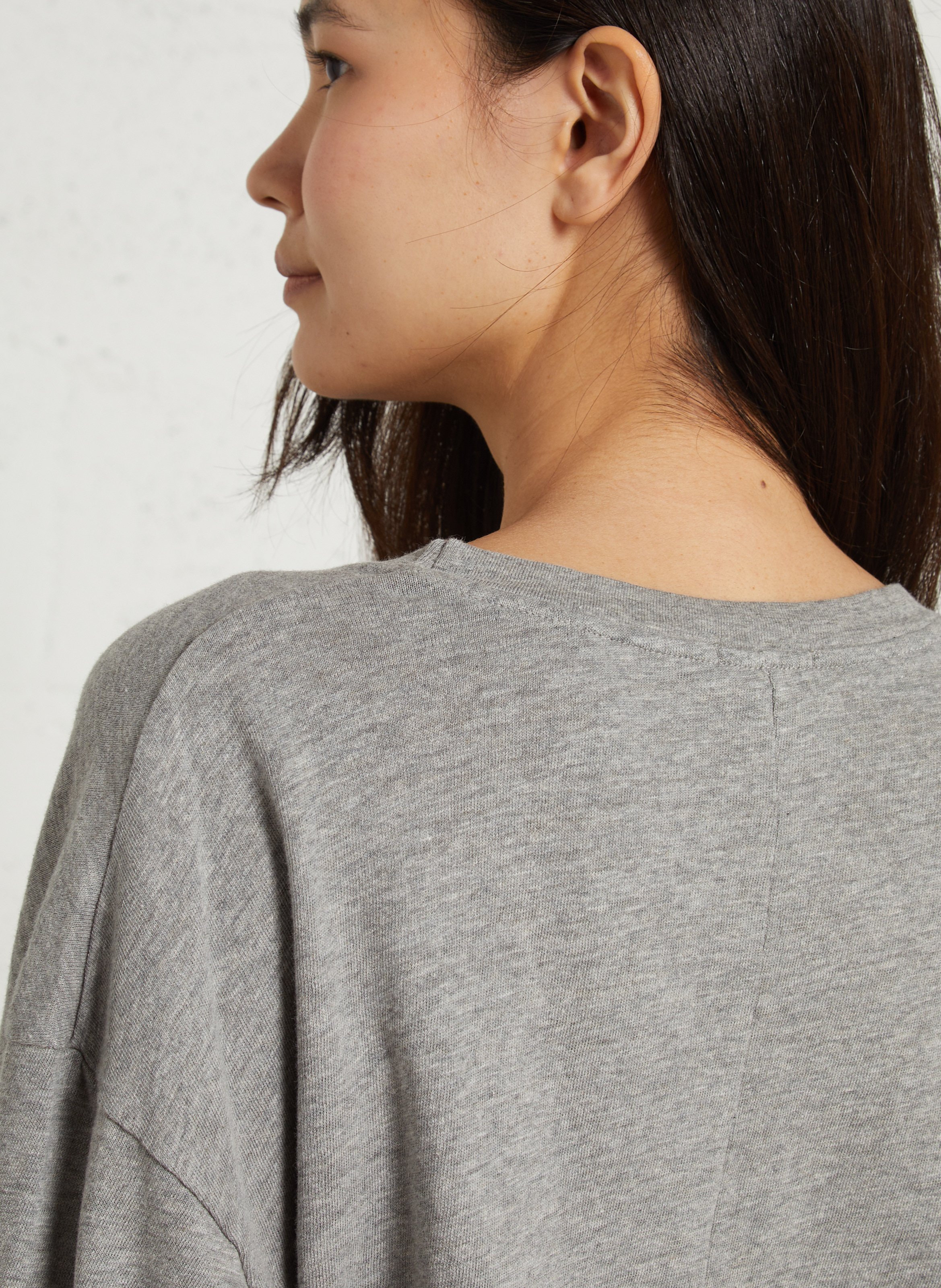 Tee-shirt droit col rond en coton sonoma AMERICAN VINTAGE Gris