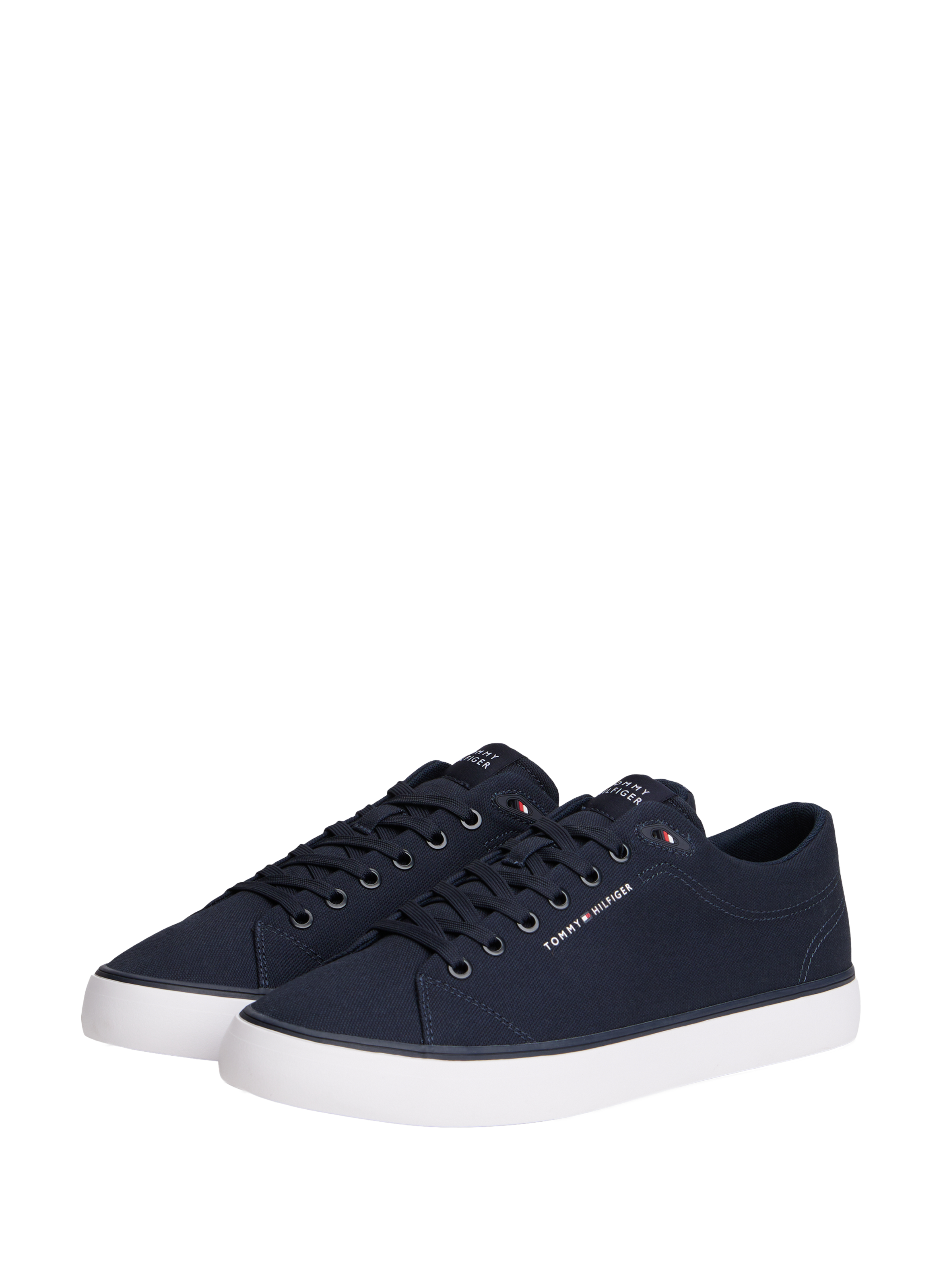 Low-top canvas sneakers with recycled logo TOMMY HILFIGER Blue