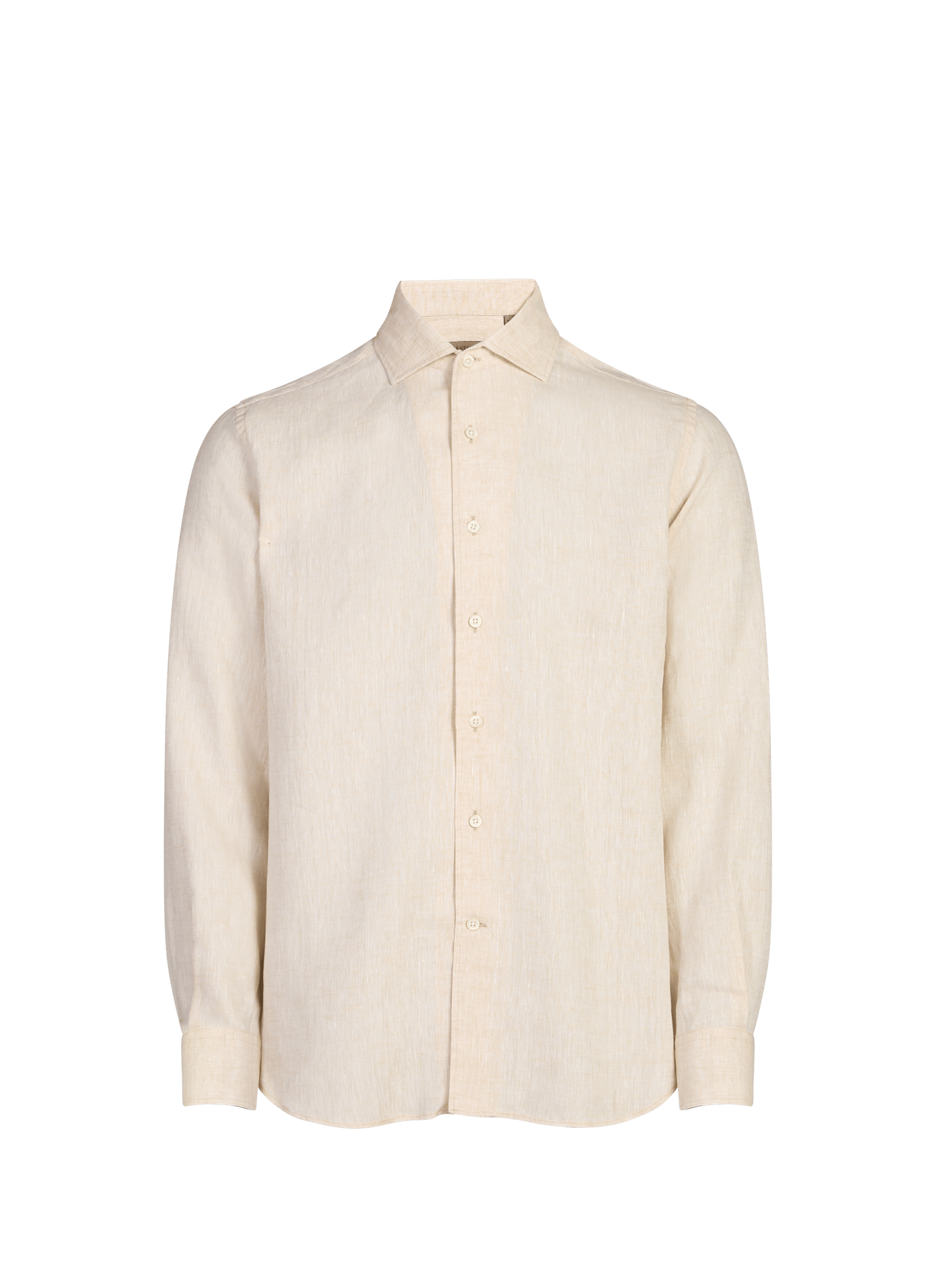 Chemise unie en lin CORNELIANI Beige