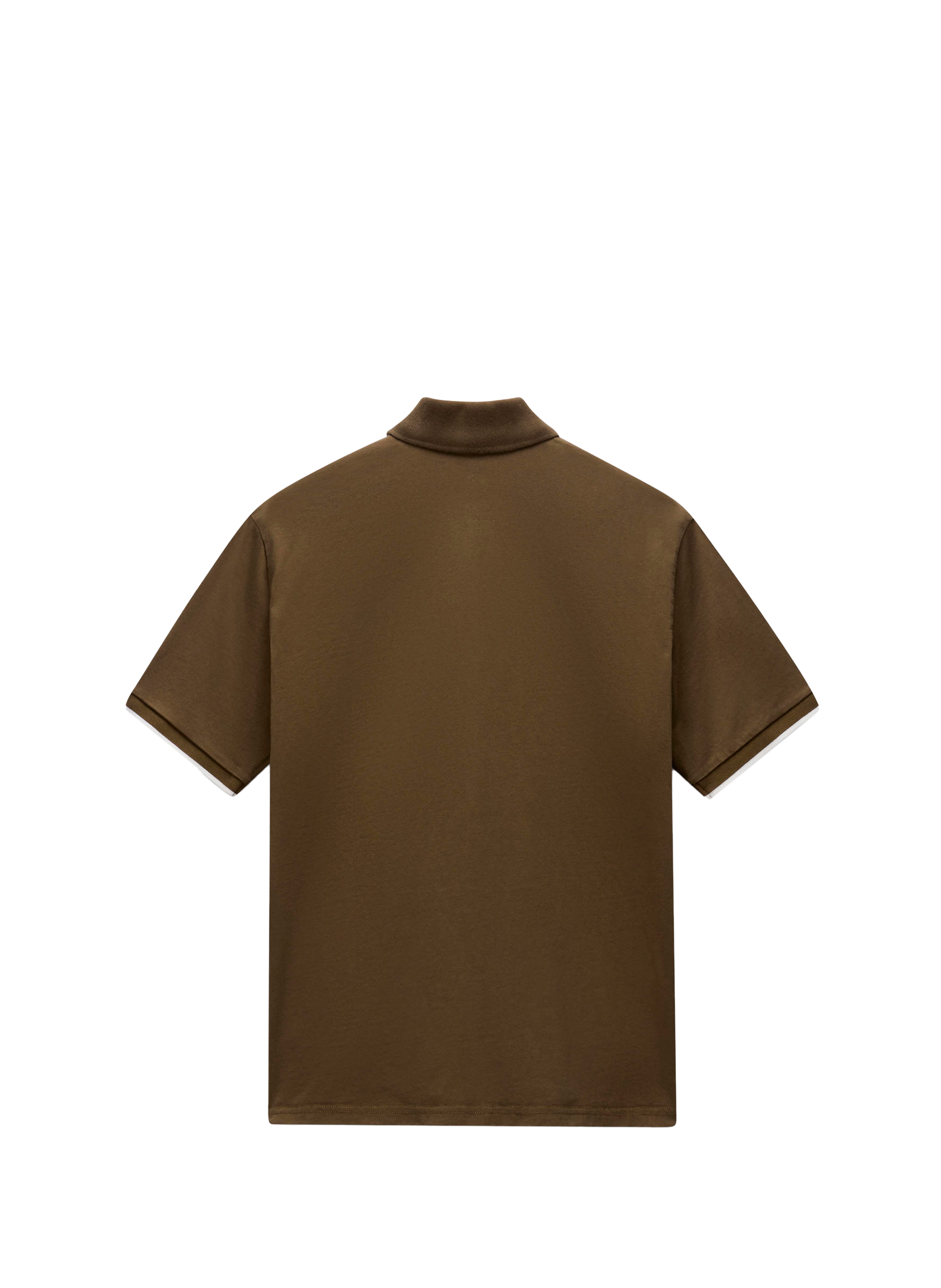 Polo droit à badge en coton  NAPAPIJRI Kaki