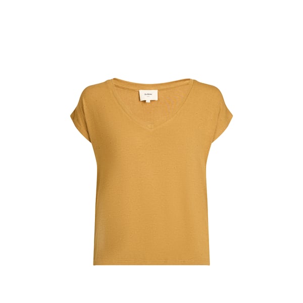 Tee-shirt fluide col V moucheté Tee-shirt fluide col V moucheté