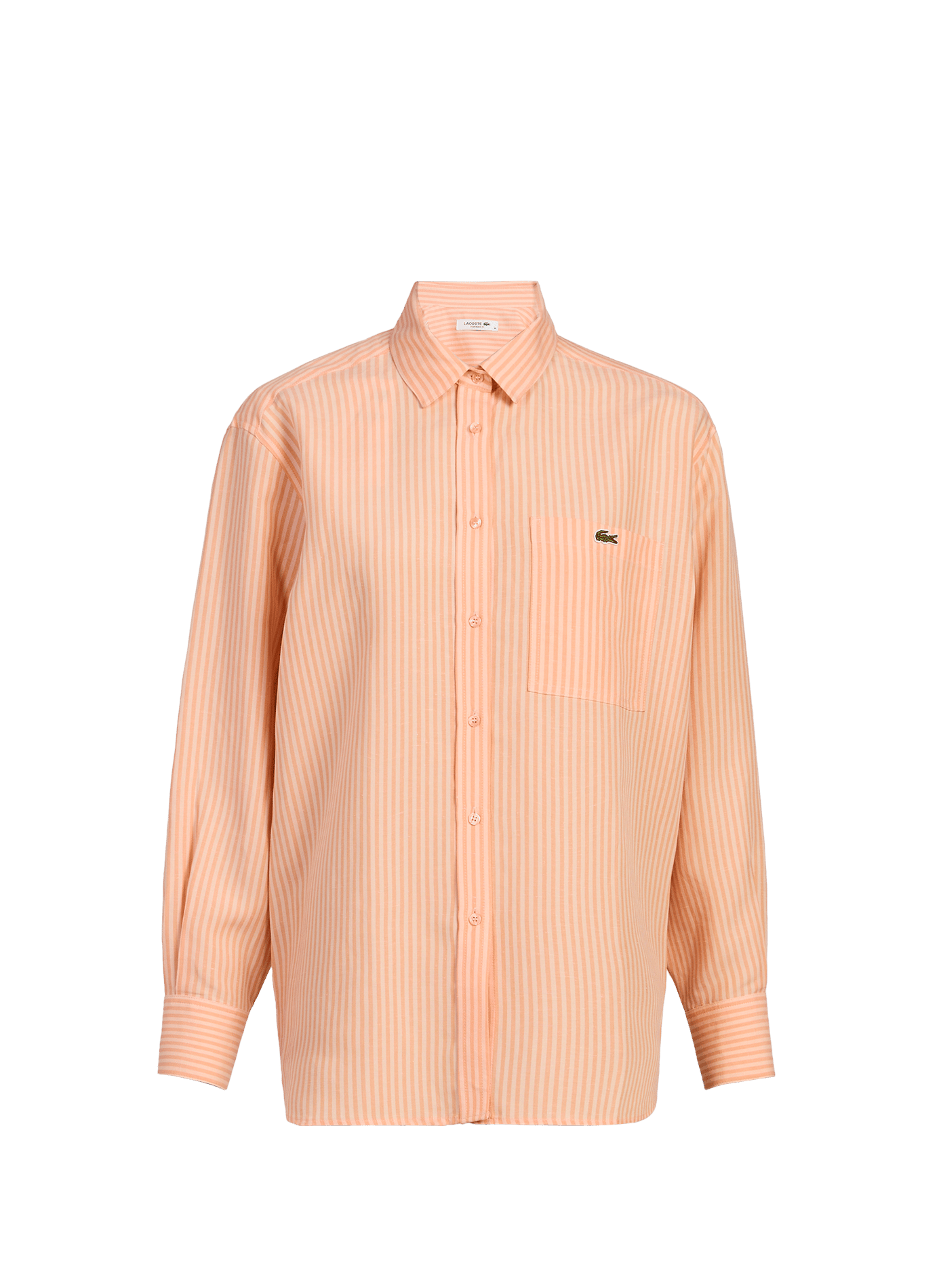 Chemise manches longues à rayures en coton LACOSTE Multicolore