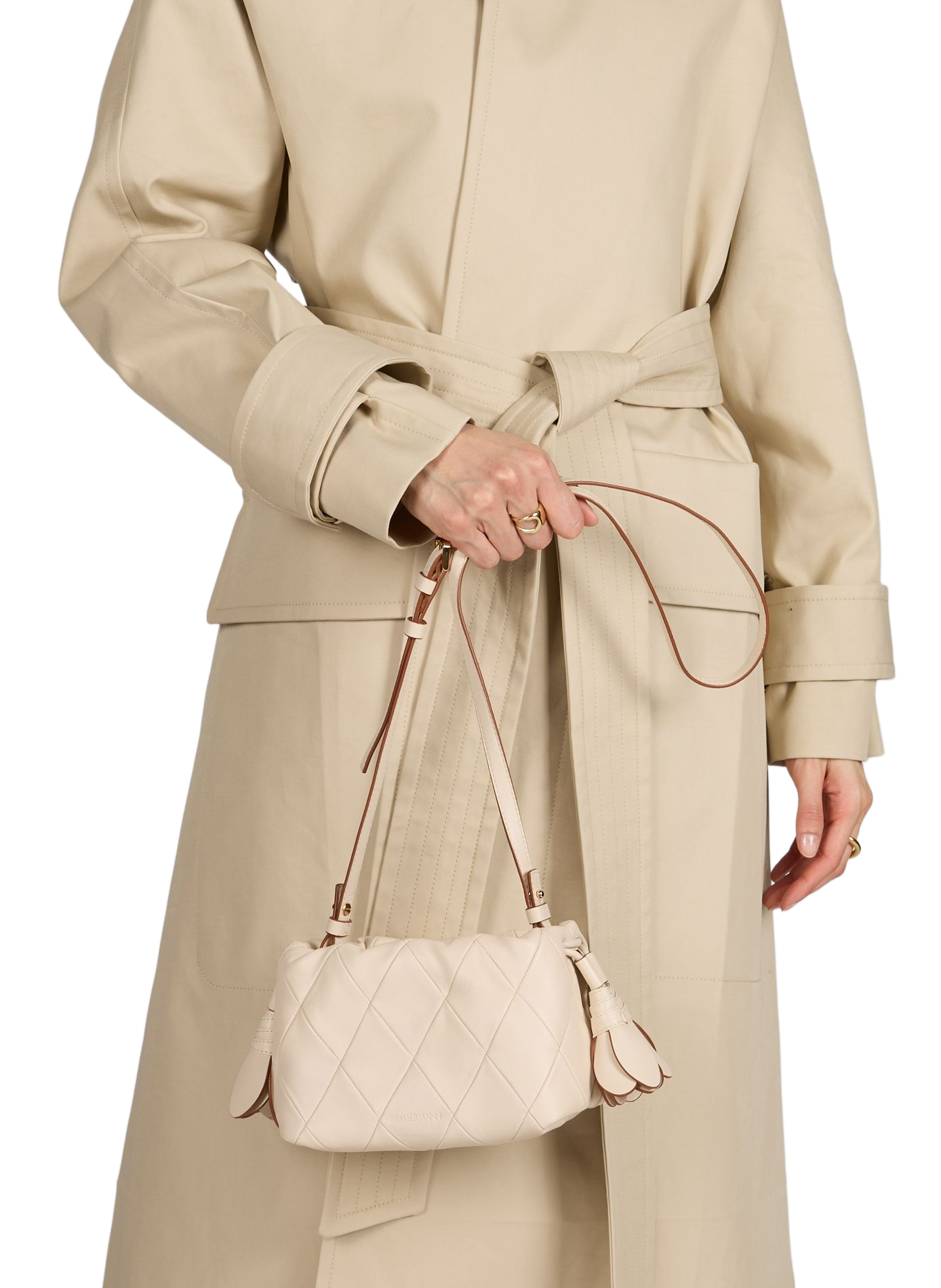 Pochette Cloud 91 Small en cuir de mouton ZIMMERMANN Blanc