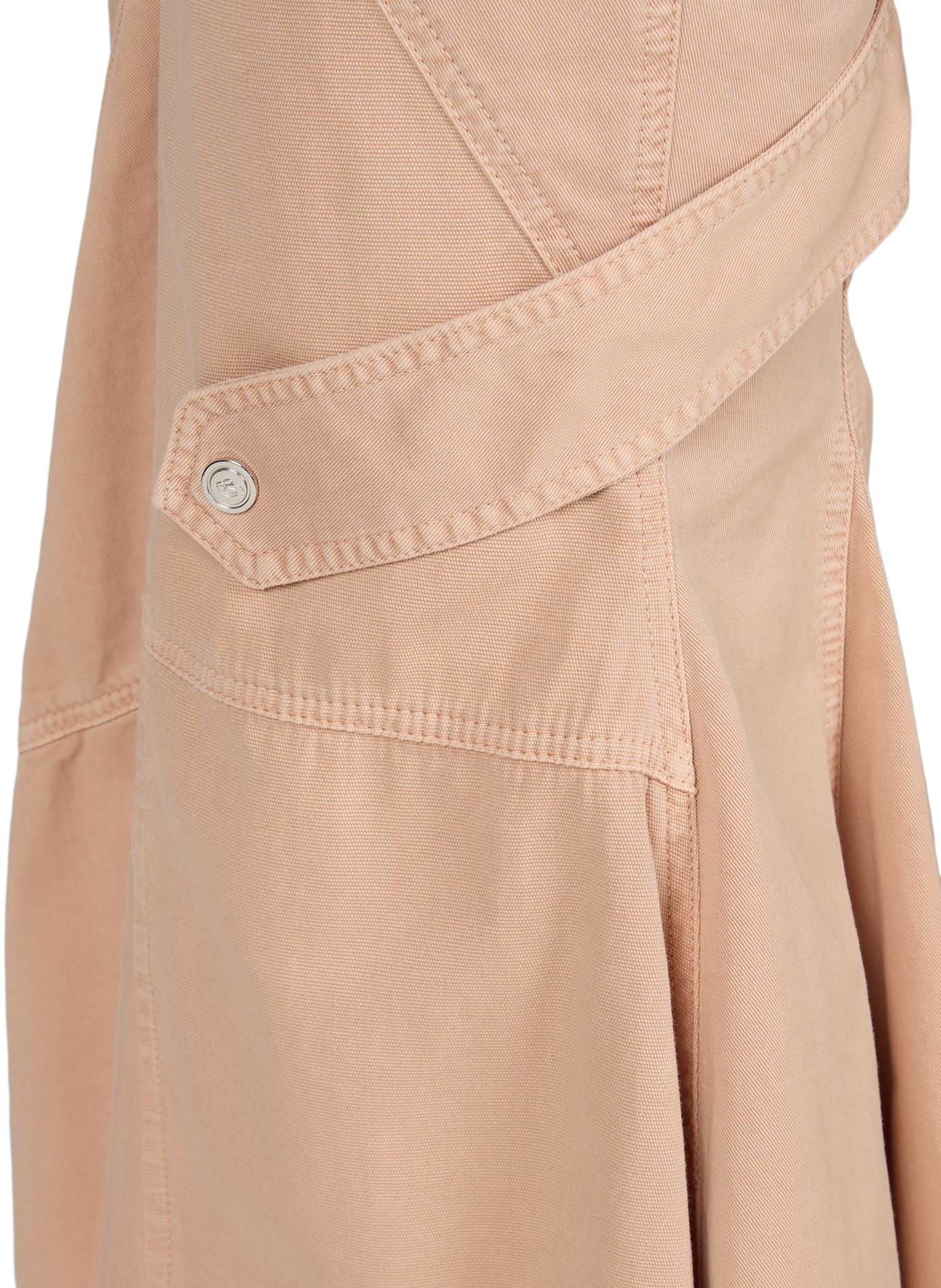 Midi skirt with asymmetrical cotton belt BLUMARINE Beige