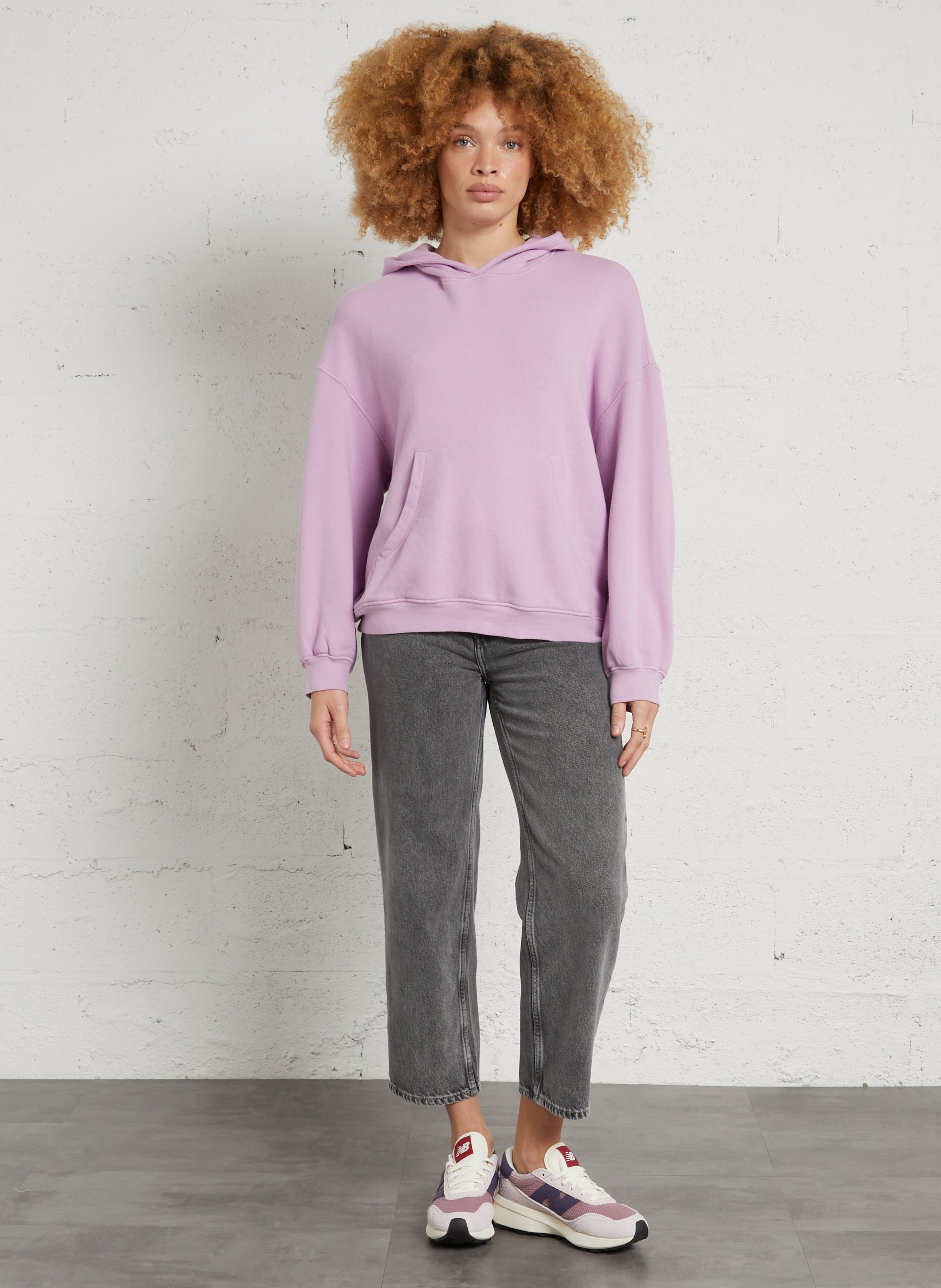 Jean droit en coton et coton recyclé yopday-b AMERICAN VINTAGE Gris
