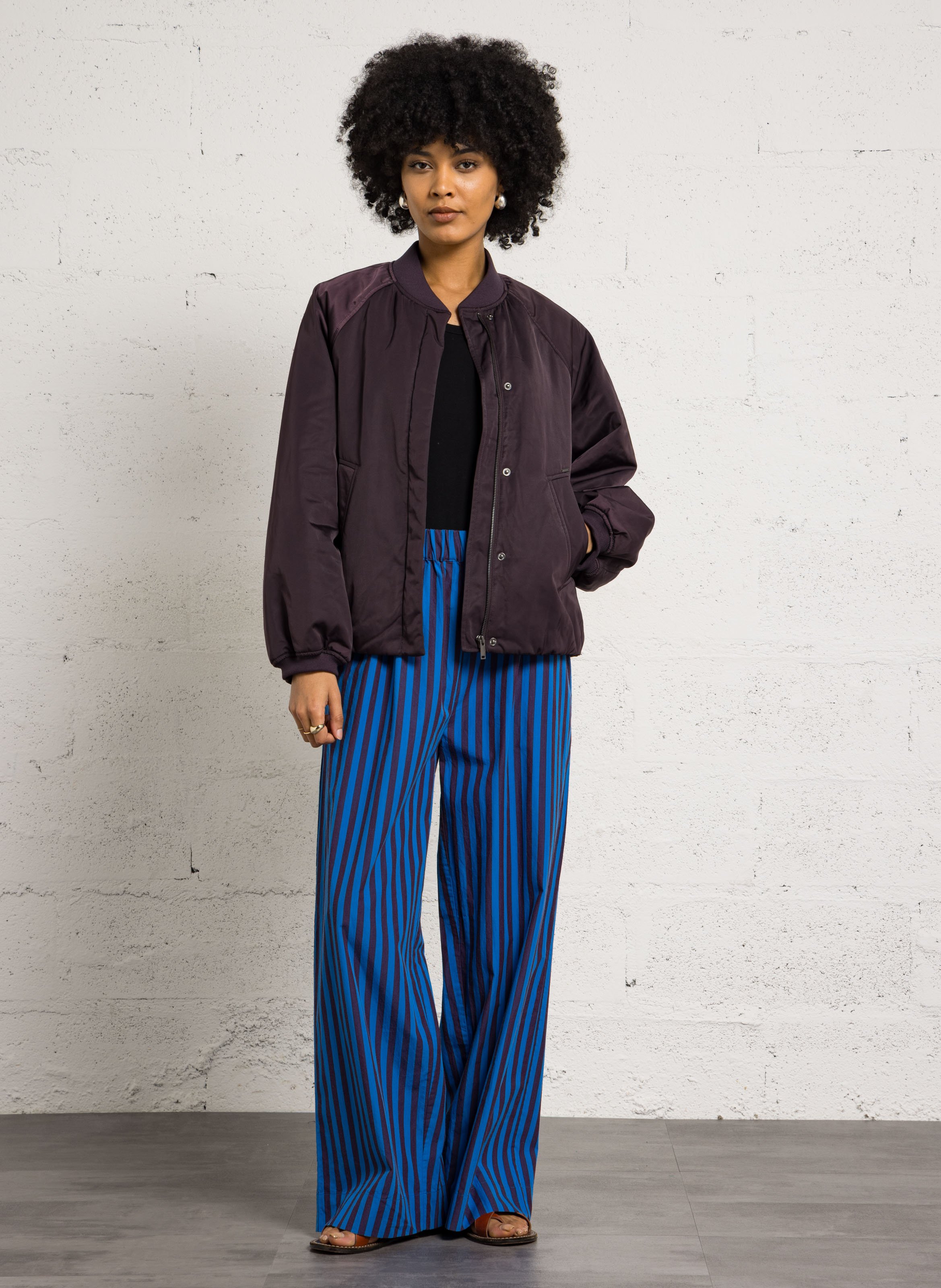 Veste oversize unie manches longues IKKS Violet