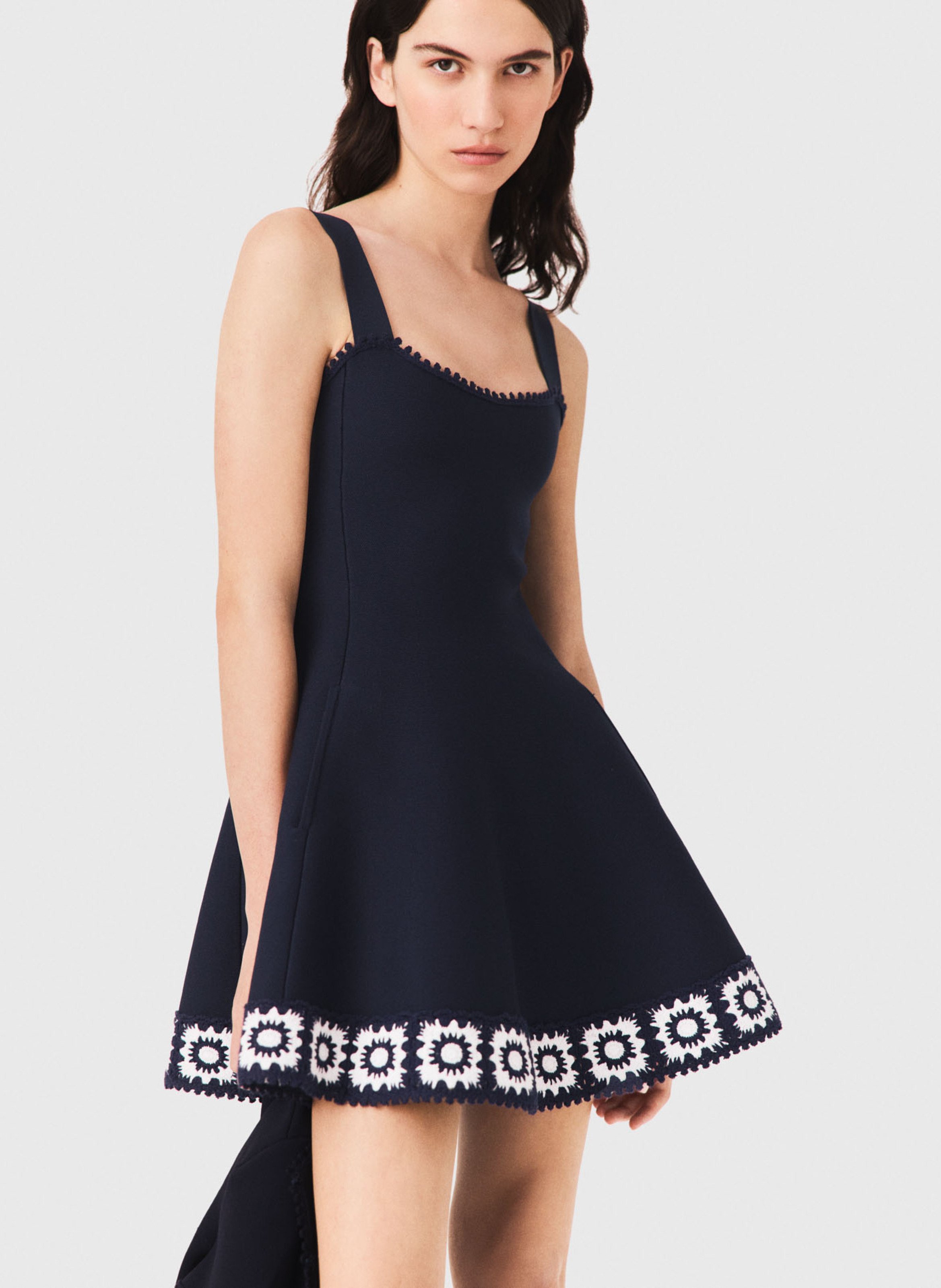 Robe courte évasée MAJE Bleu