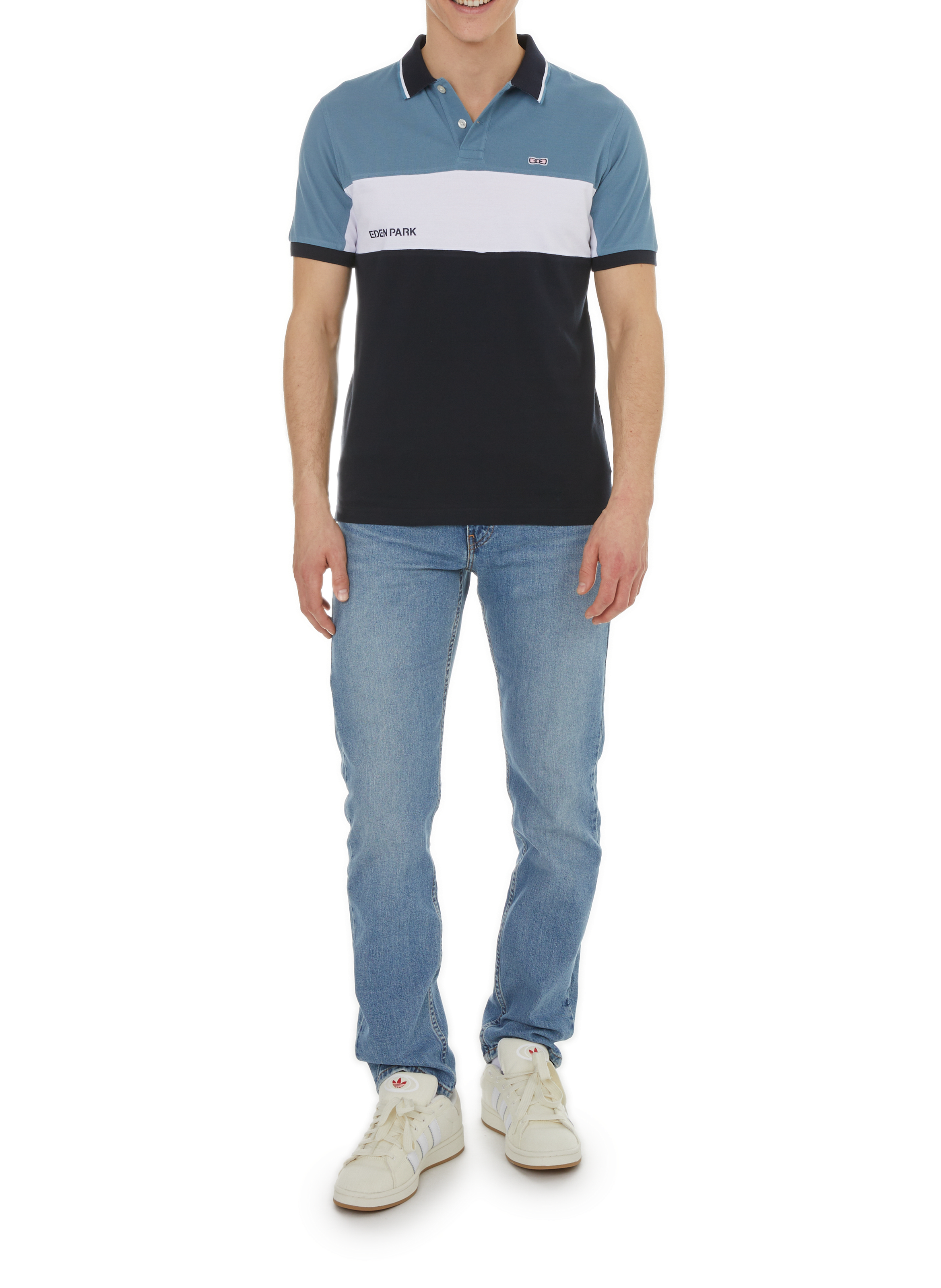  Cotton polo shirt  EDEN PARK Blue