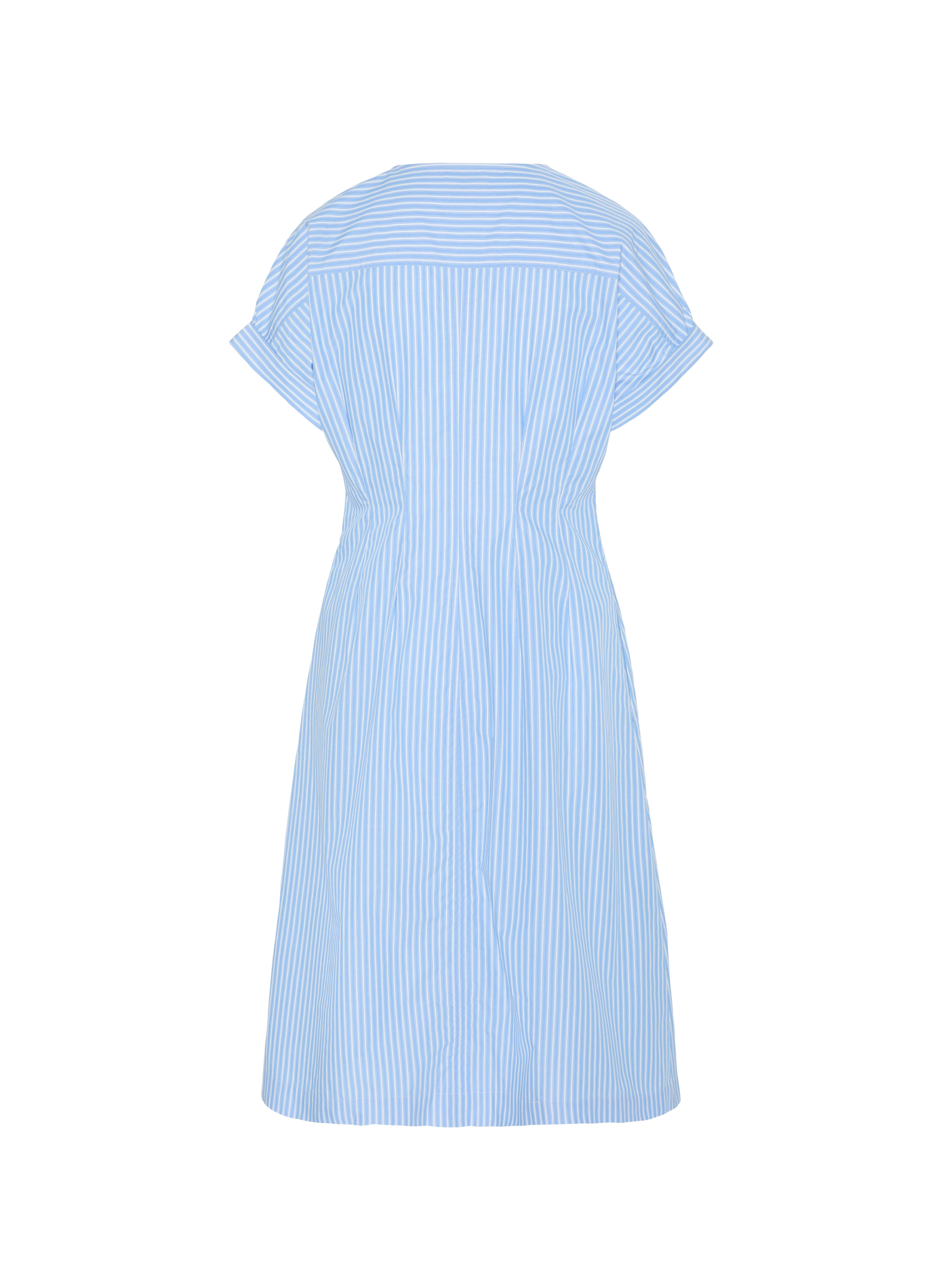 V-neck Striped Cotton Dress CALVIN KLEIN Blue