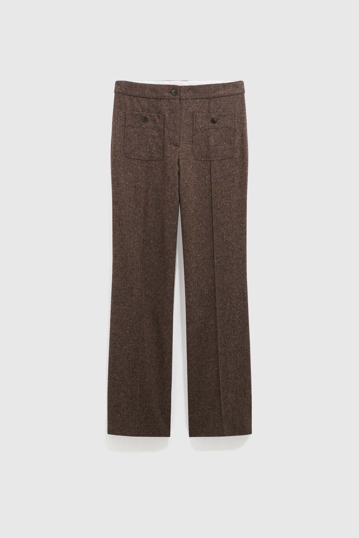 Pantalon 7/8 chiné - math PABLO Marron