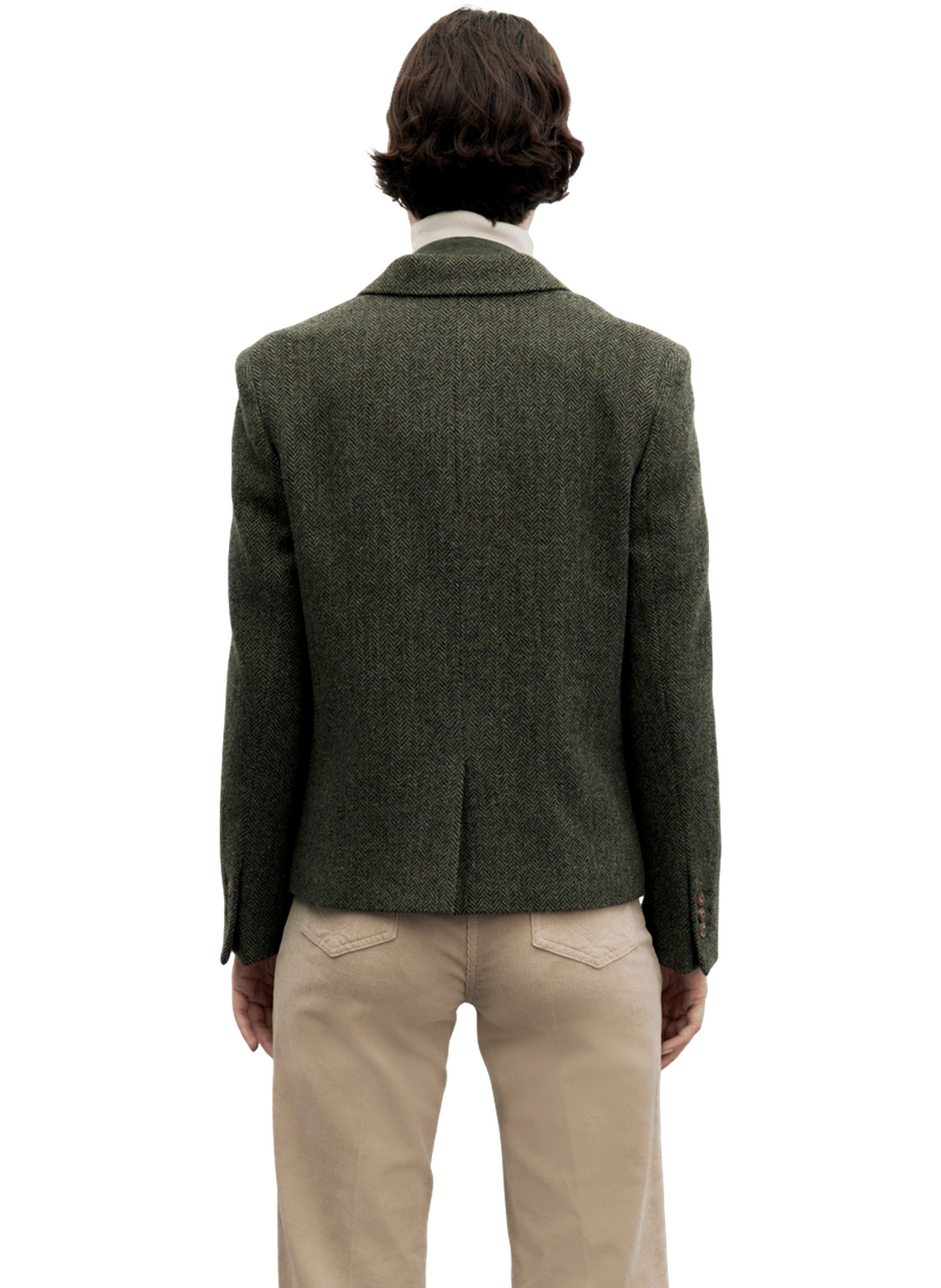 Veste à chevrons en laine vierge - juliet GERARD DAREL Vert