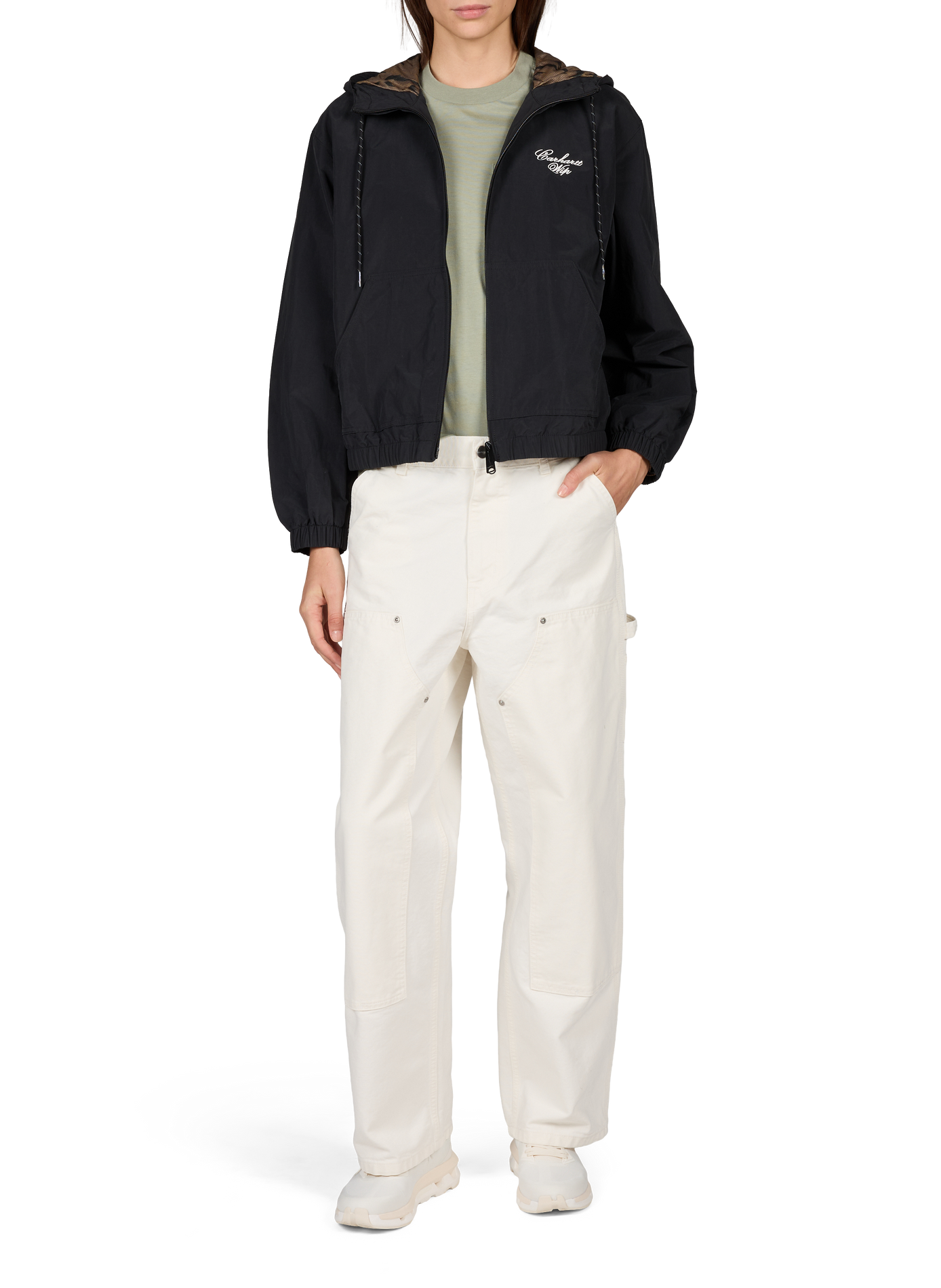 Giacca con cappuccio Travon con logo ricamato CARHARTT WIP Nero