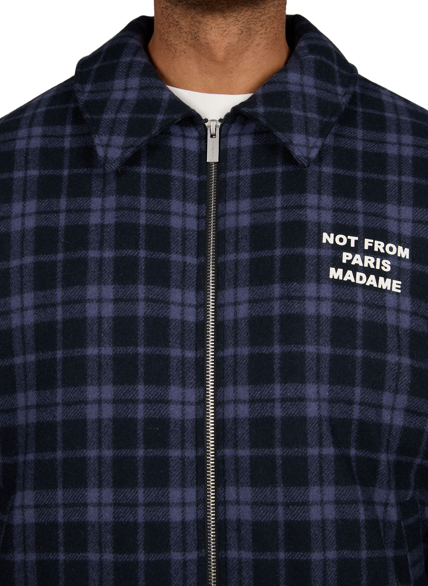 Blouson à carreaux à logo  DROLE DE MONSIEUR Bleu