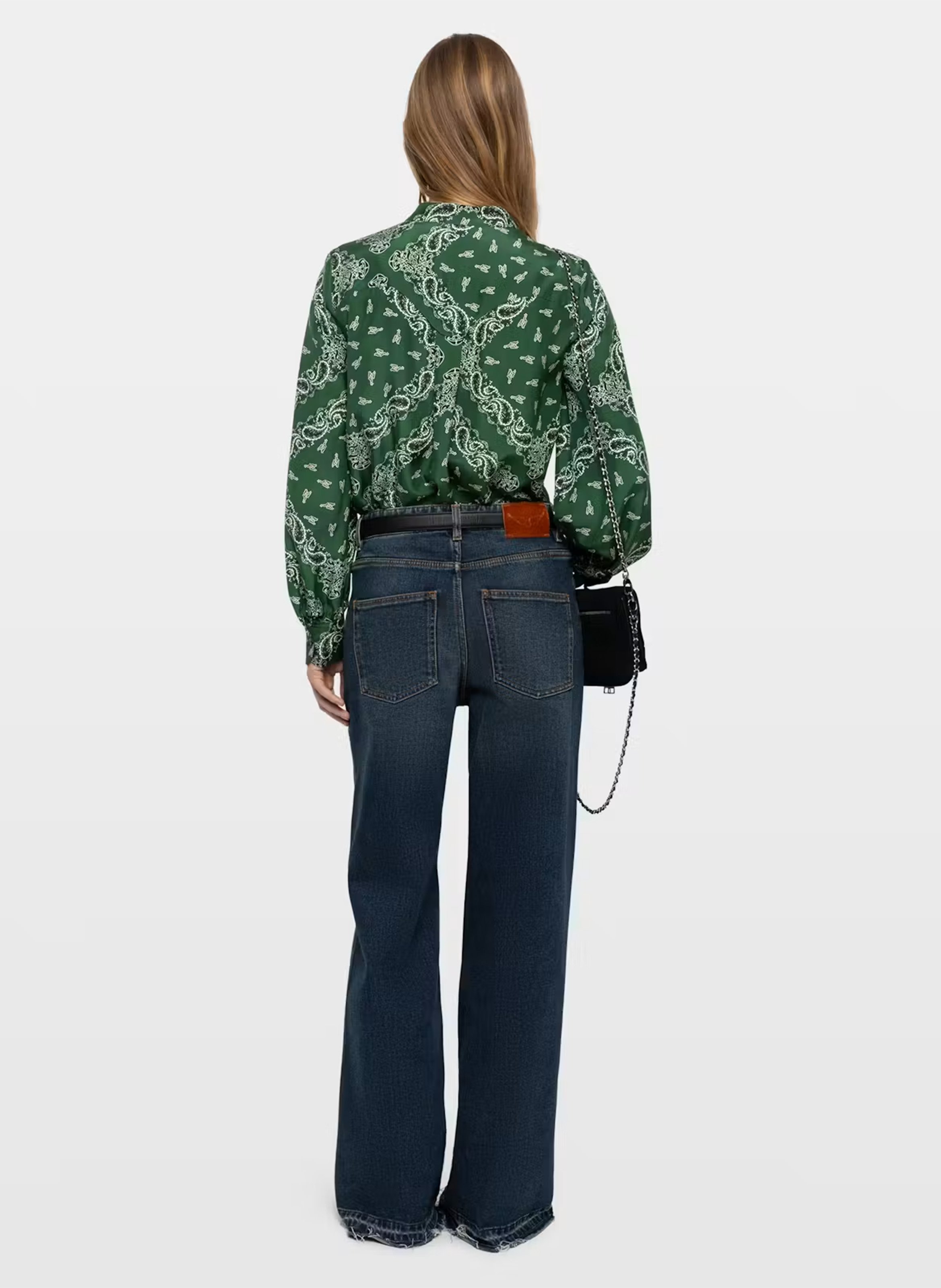 Chemise fluide imprimée en soie twina ZADIG&VOLTAIRE Vert