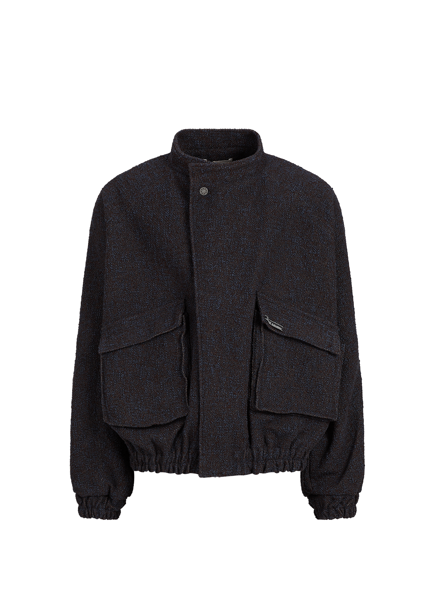 Veste droite en coton mélangé RENÈ Noir