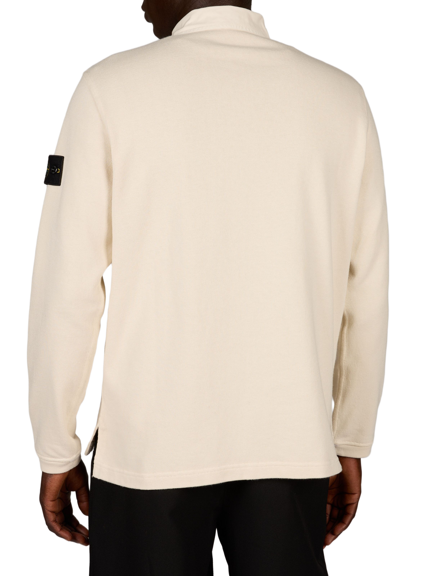 Long-sleeved cotton polo shirt STONE ISLAND Beige