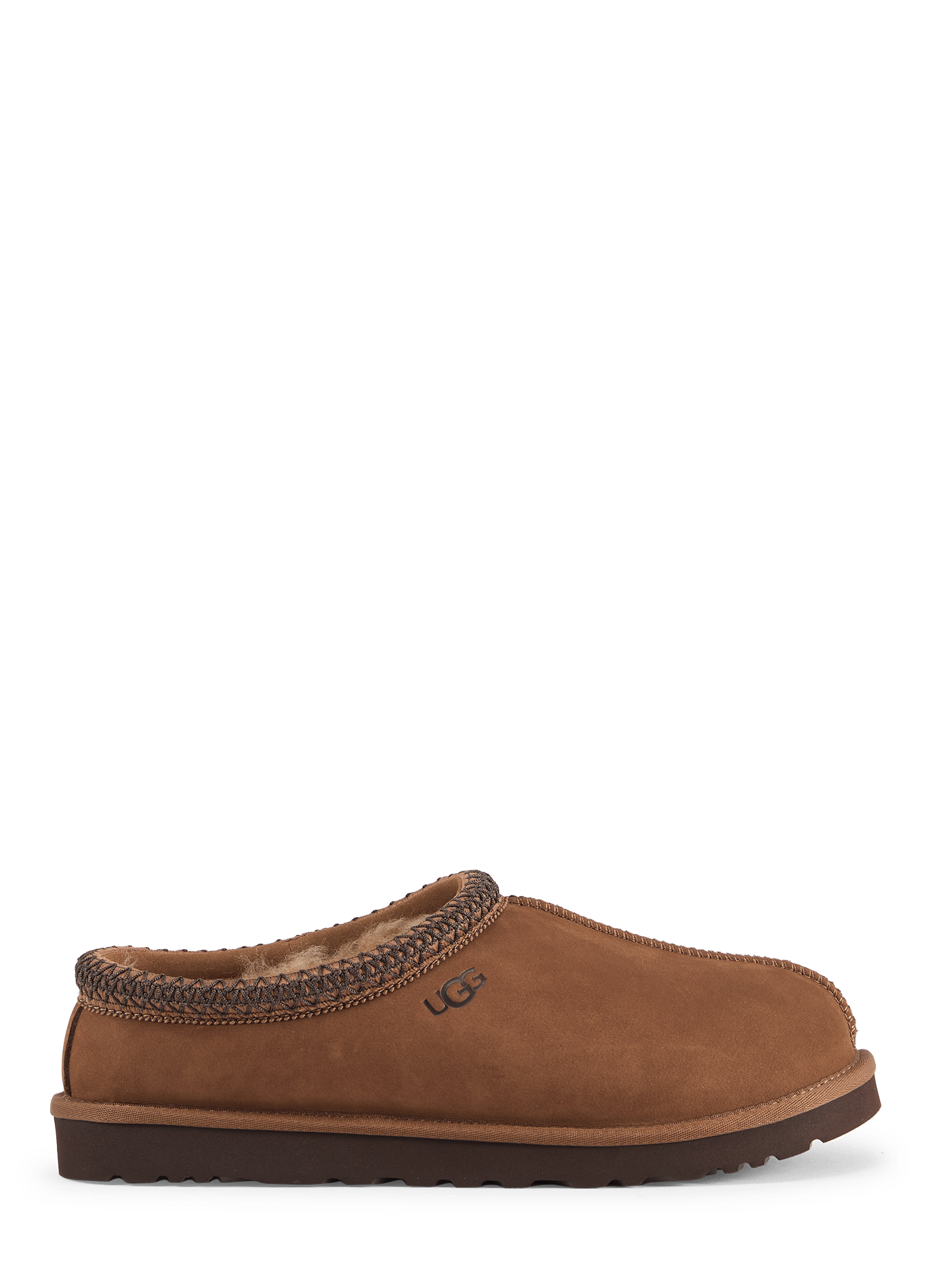Hausschuhe aus Leder-Mix UGG Braun