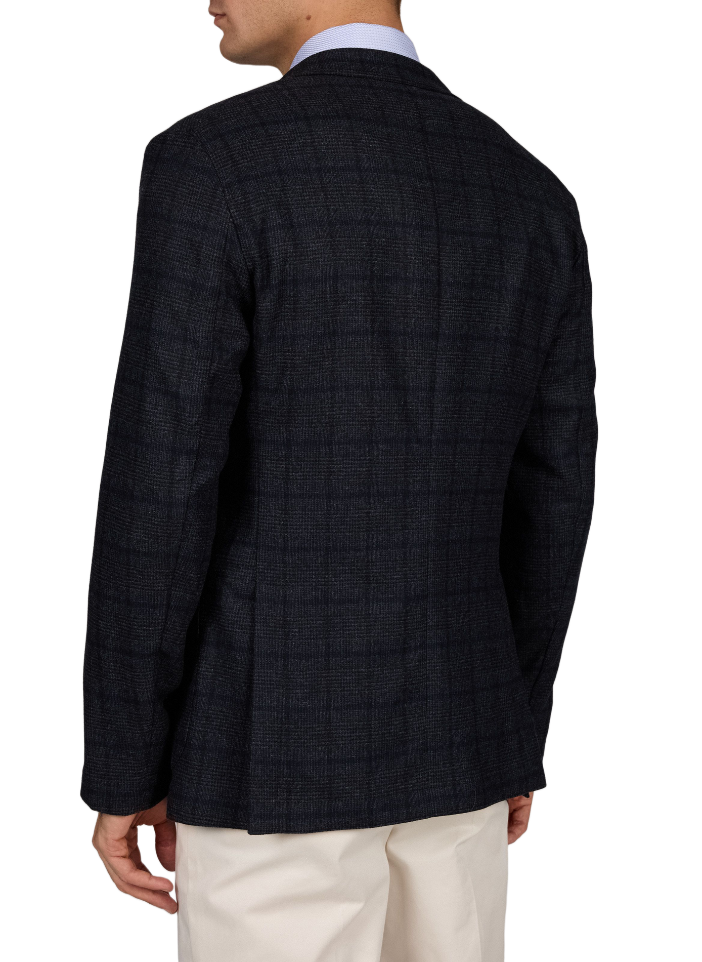 Checked wool-blend blazer jacket BOGLIOLI Blue