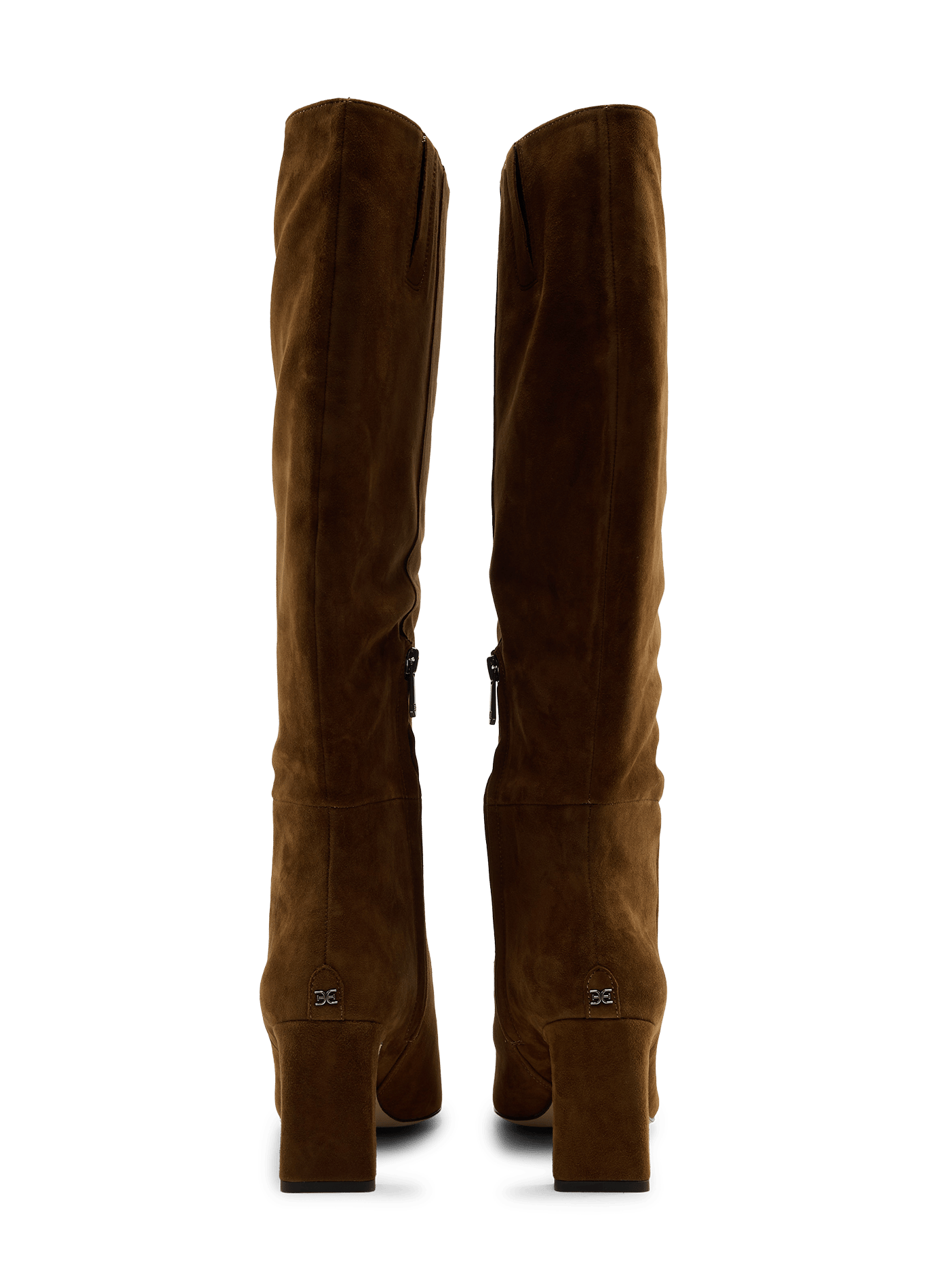 SYLVIA heeled boots in lambskin leather SAM EDELMAN Brown