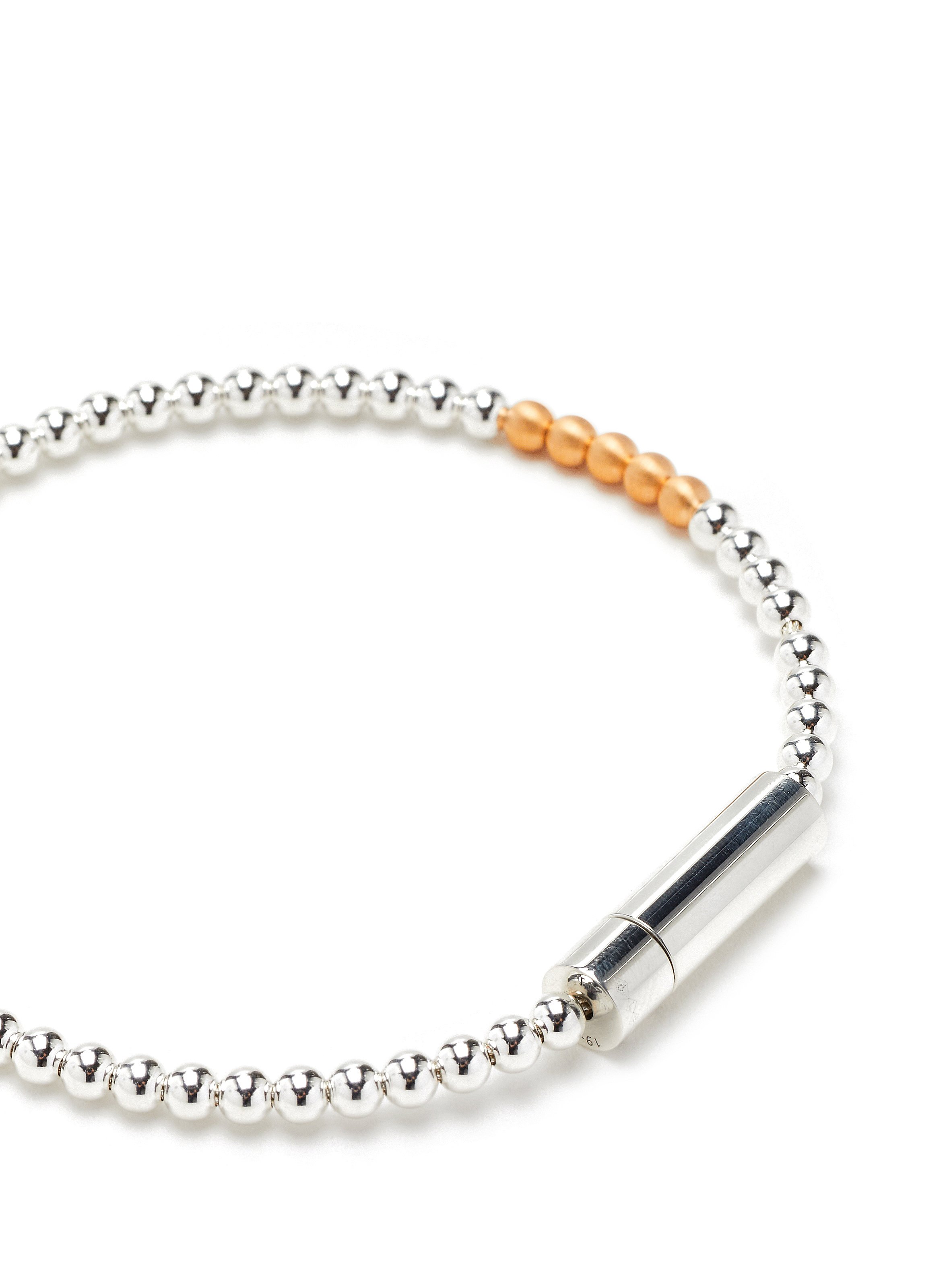 Le 11g smooth polished silver beads bracelet LE GRAMME Multicolour
