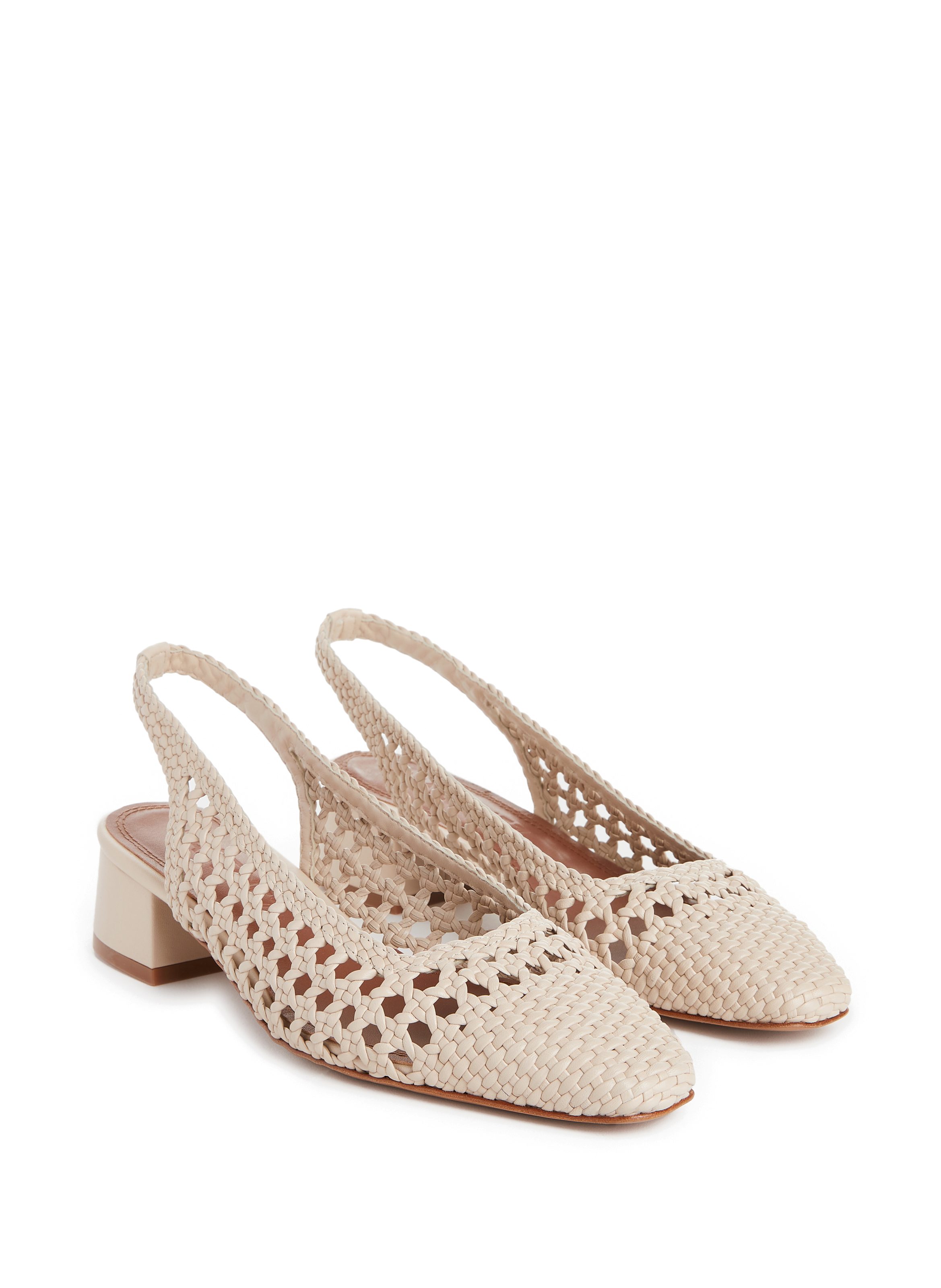 Ballerines Tarragona en cuir tressé  SOULIERS MARTINEZ Beige