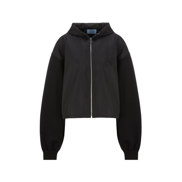 Veste à capuche bi-matière