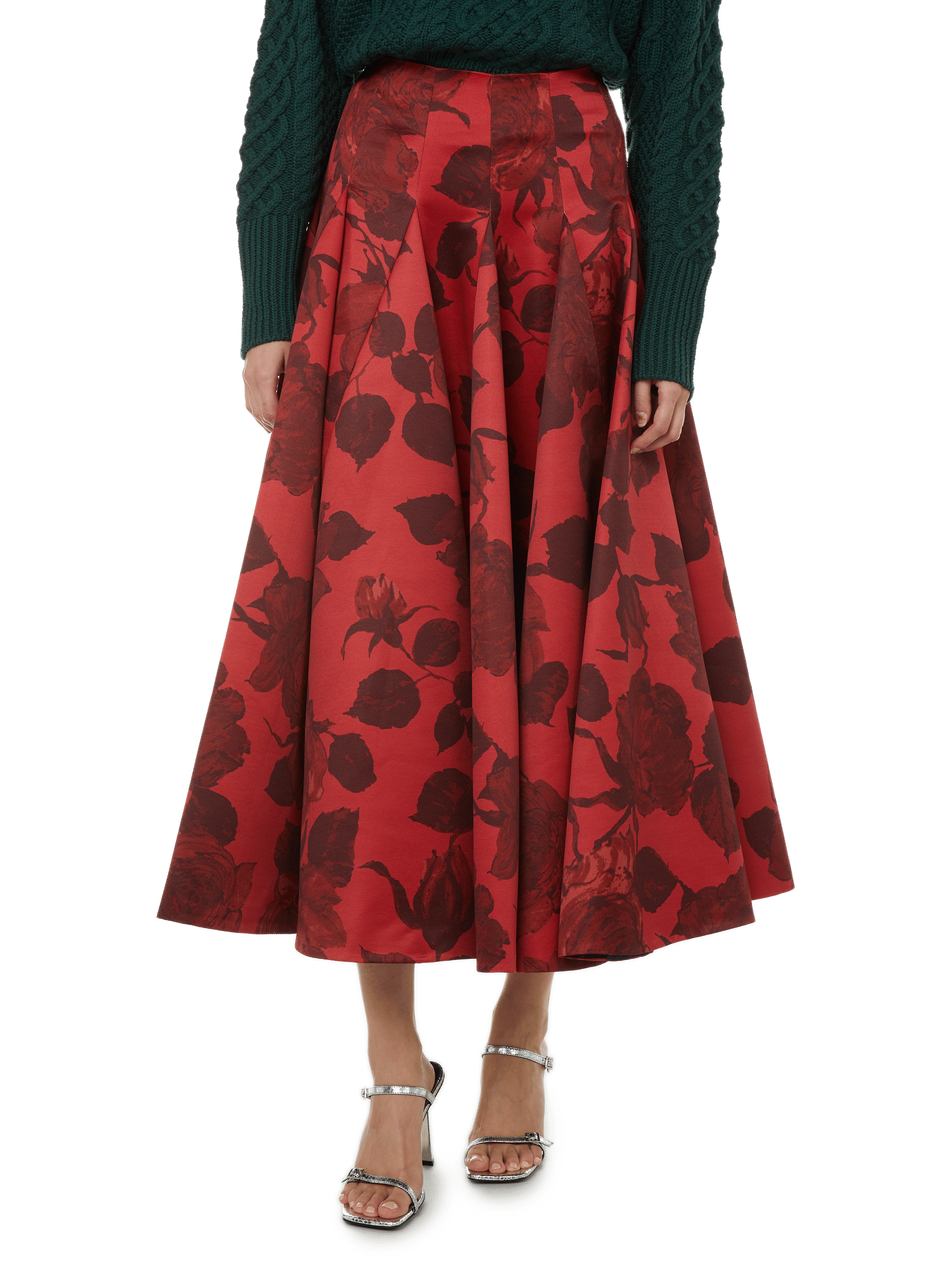 EMILIA WICKSTEAD Jupe Vonda à jacquard Rouge
