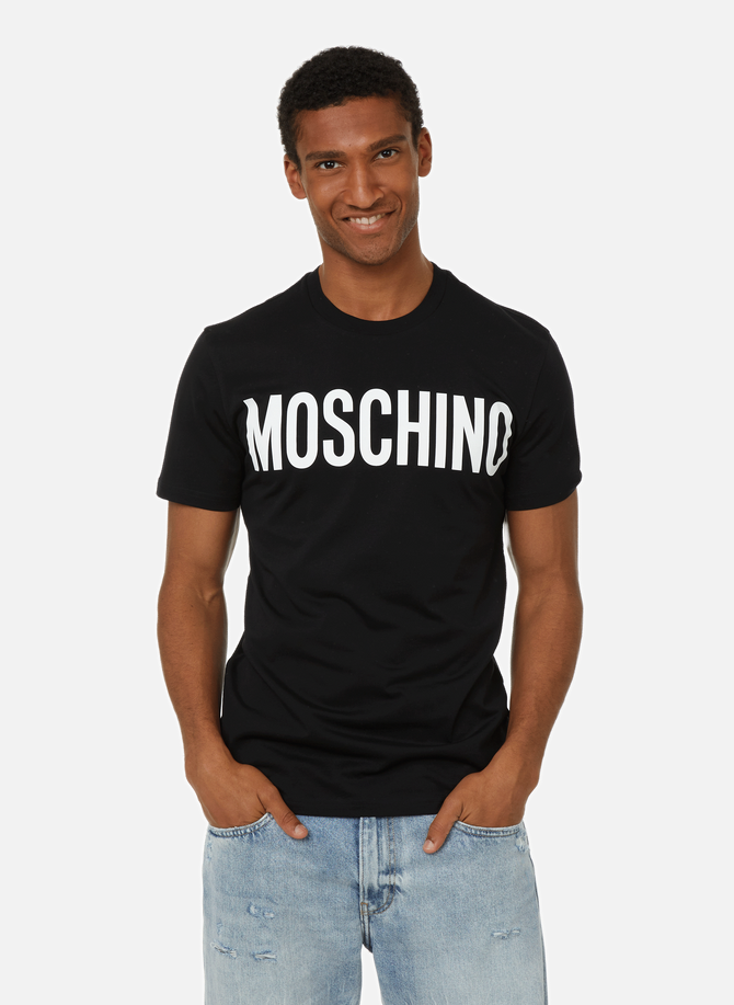 T-shirt à logo en coton MOSCHINO