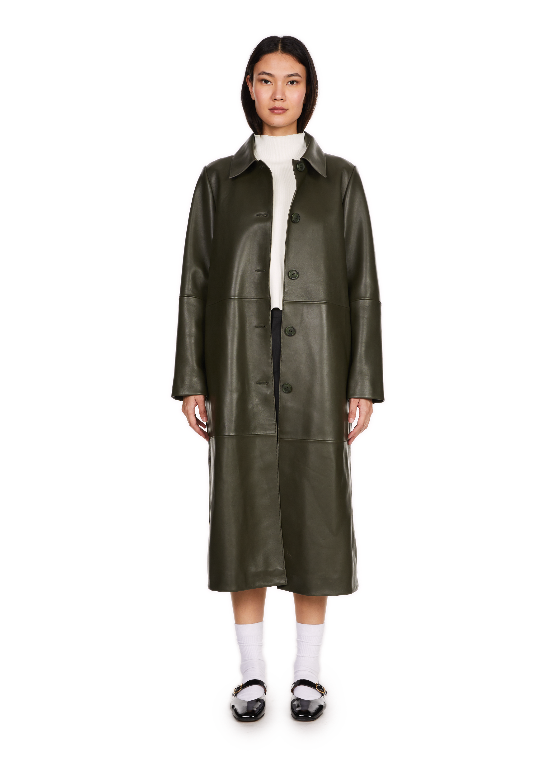 Trench Ucara en cuir SAISON 1865 Kaki