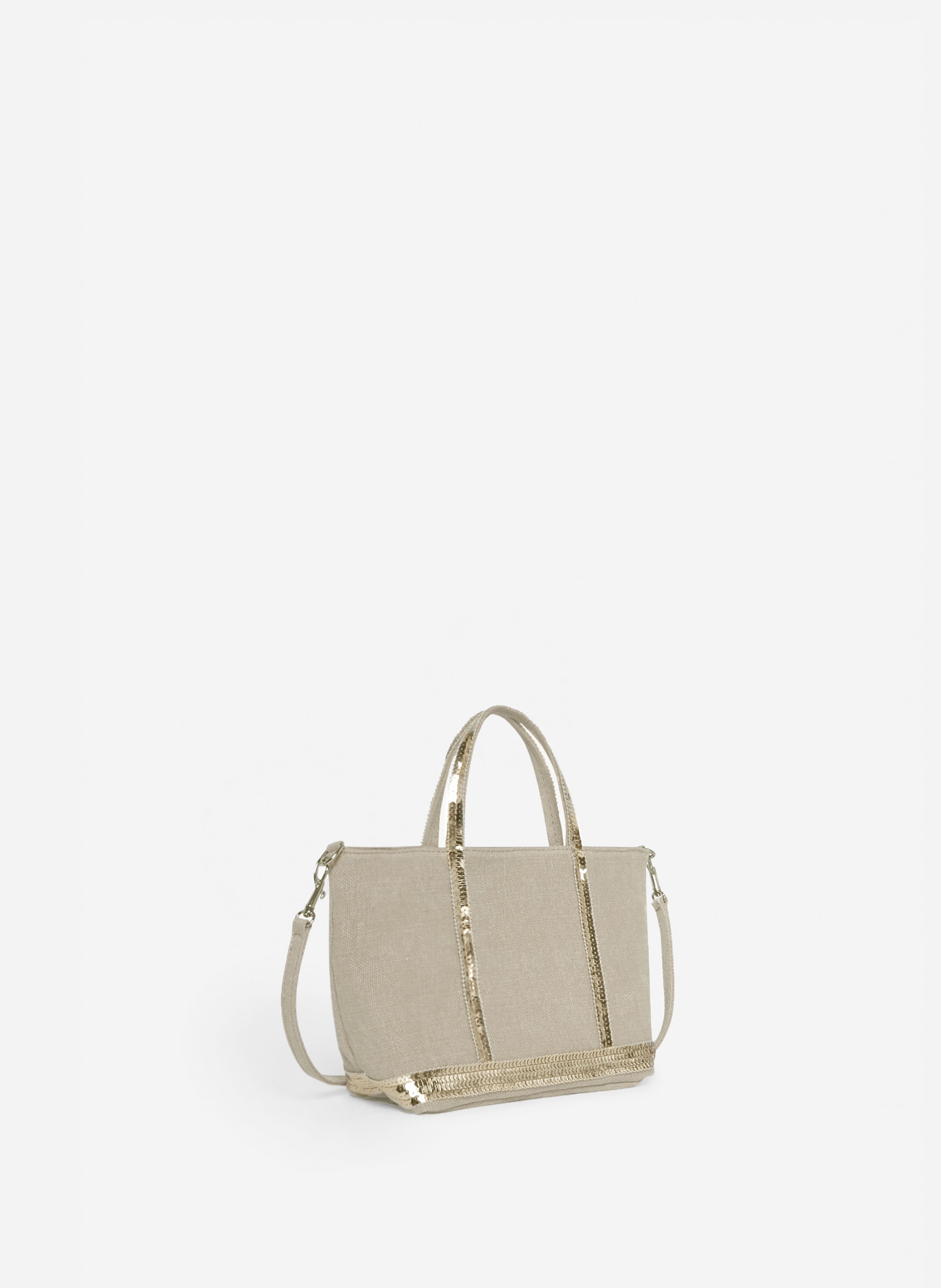 Cabas xs zippé en lin VANESSA BRUNO Beige