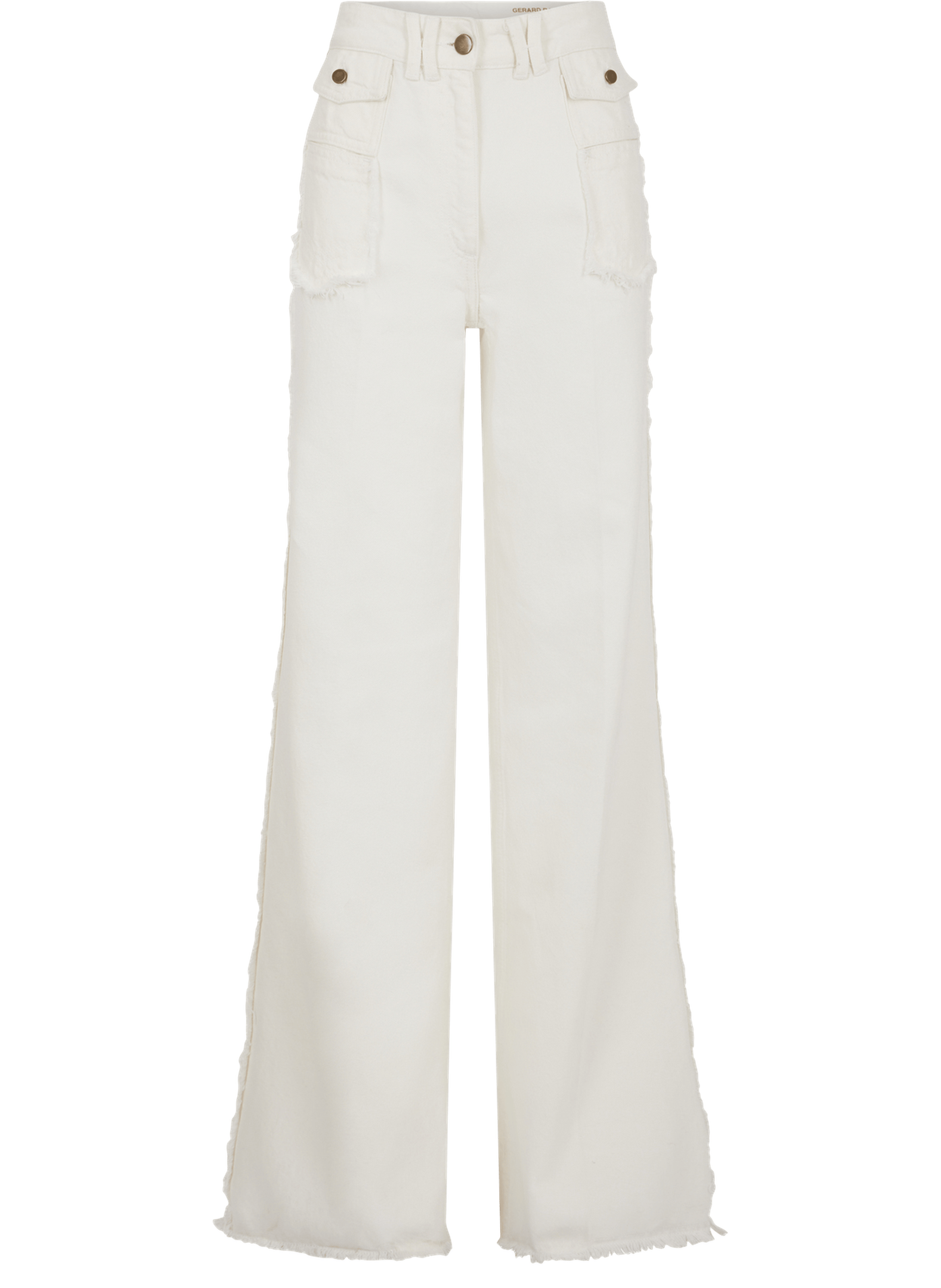 Jean flare écru à franges - anna GERARD DAREL Beige