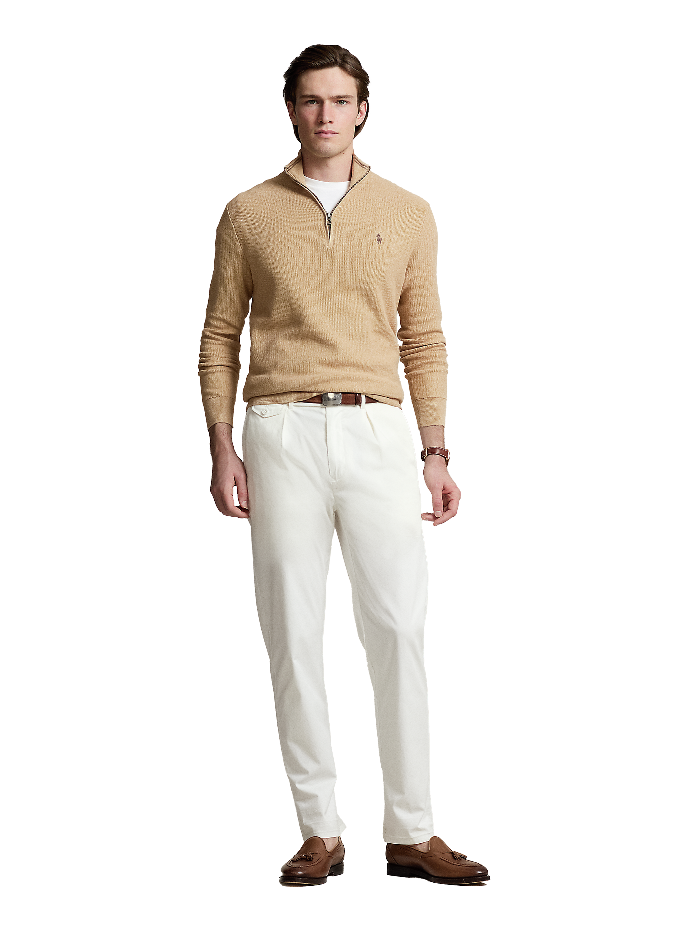 Pull en coton POLO RALPH LAUREN Marron