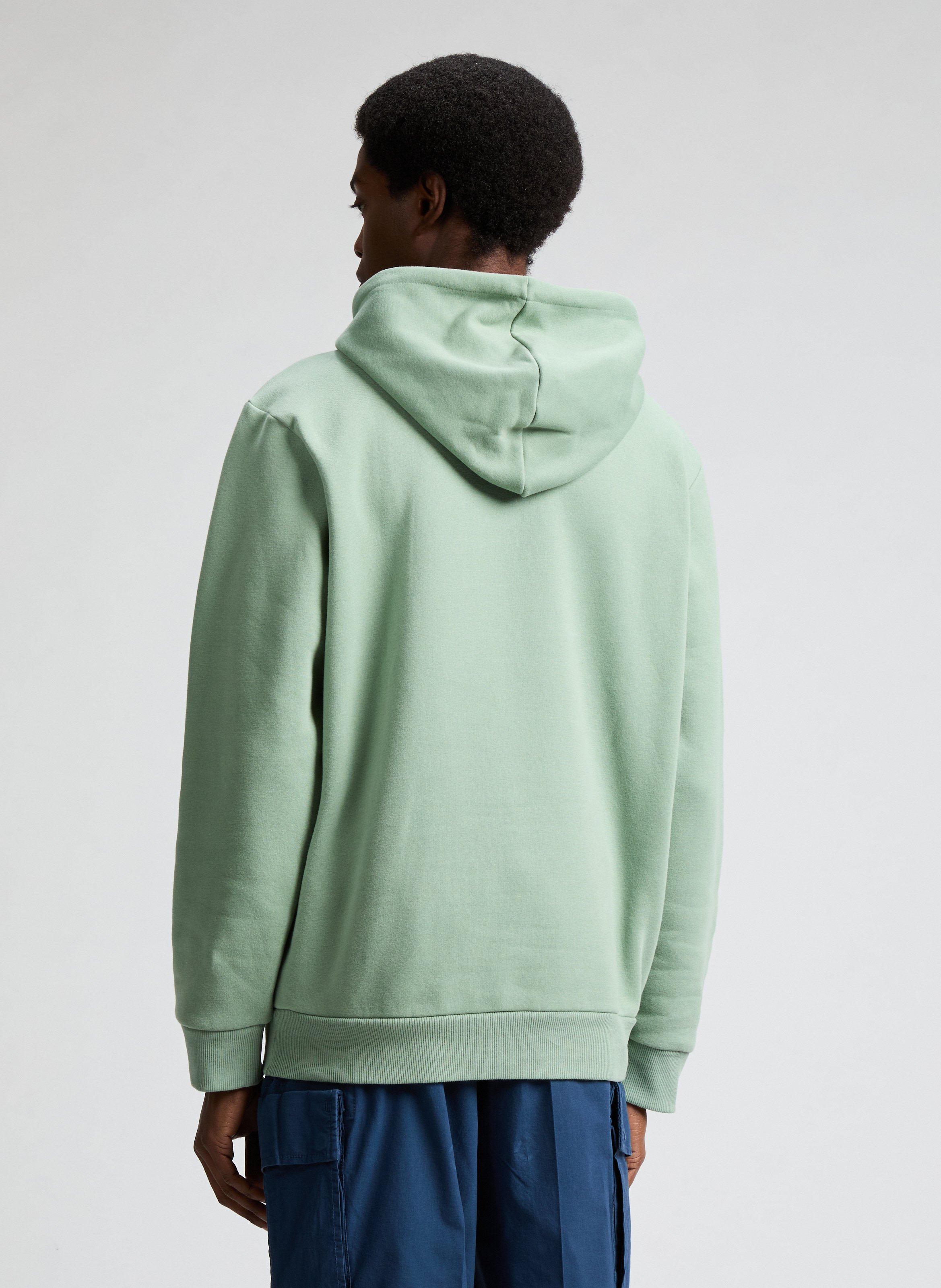 Straight embroidered sweatshirt in mixed cotton TIMBERLAND Green