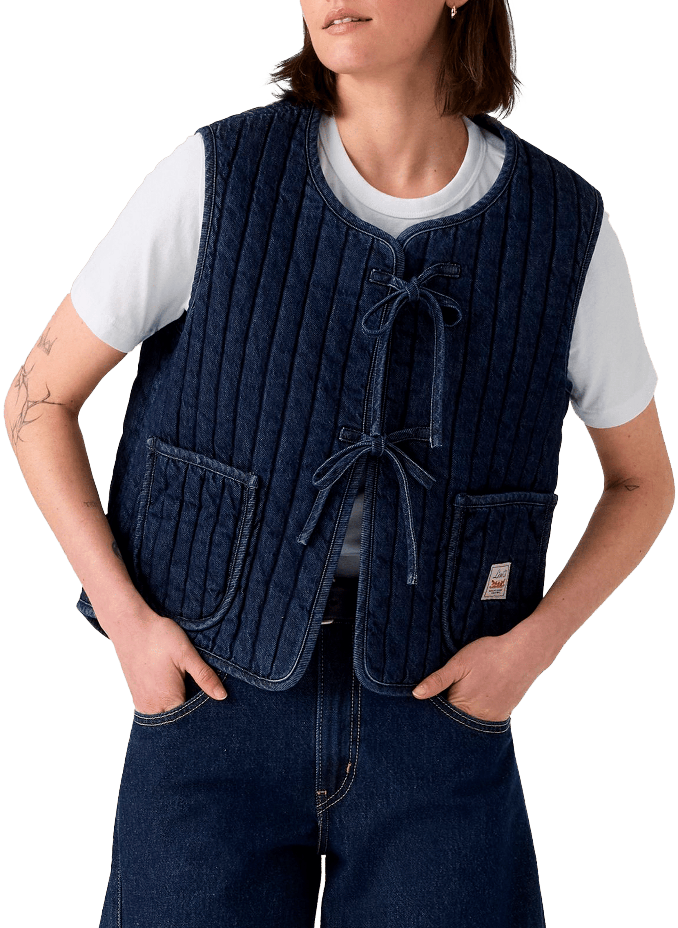 LEVI'S Veste sans manches en jean Bleu