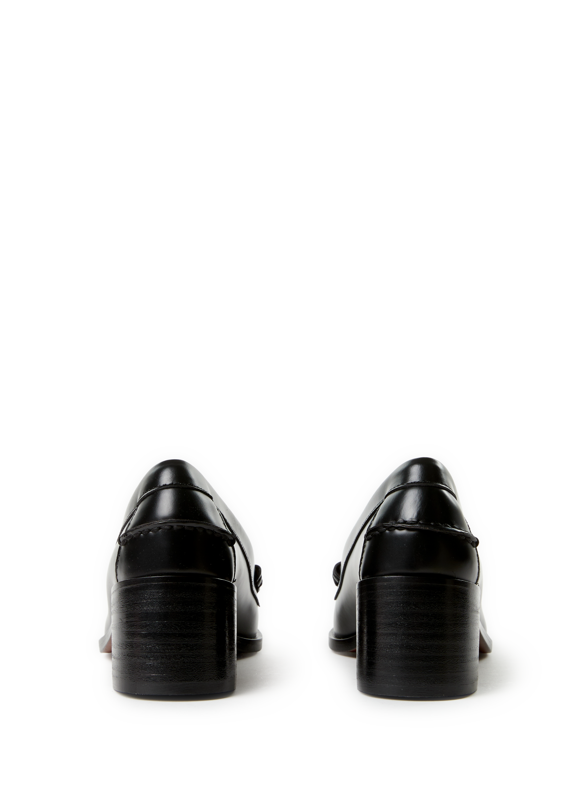 Mocassins à talon en cuir SEBAGO Noir