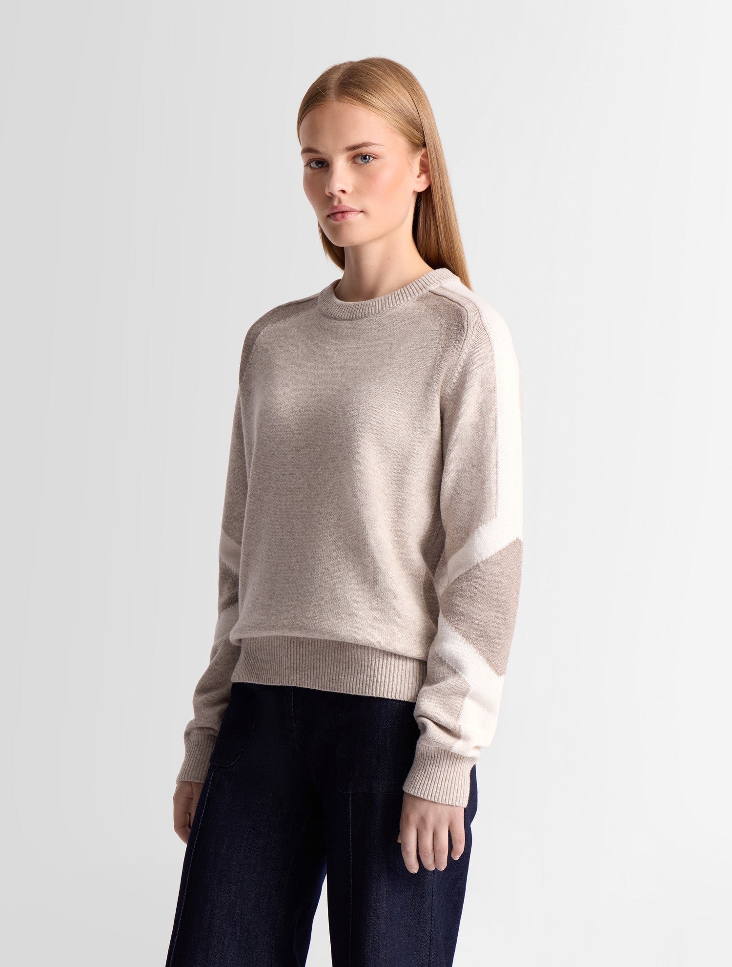 Pull rivena col rond FUSALP Blanc