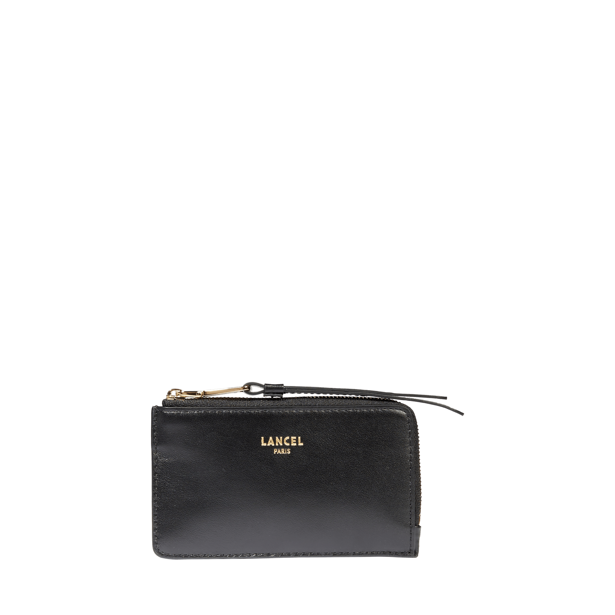 Porte-cartes zippé origami de lancel en cuir LANCEL Noir