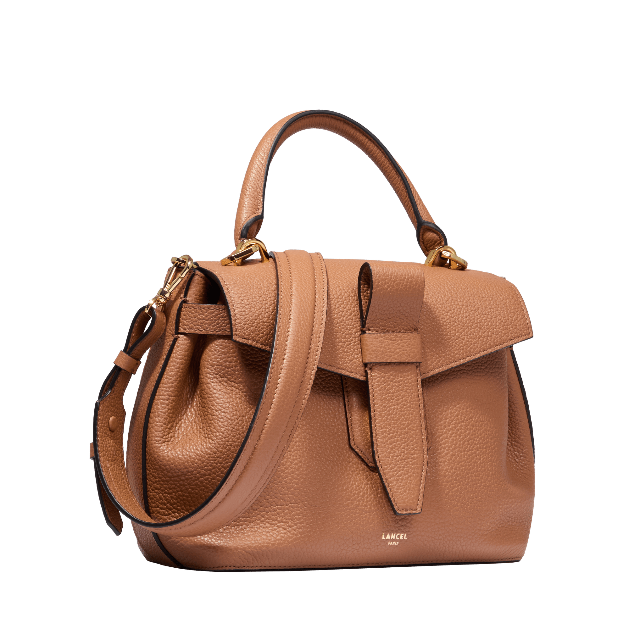 Sac porté main m charlie de lancel en cuir LANCEL Marron