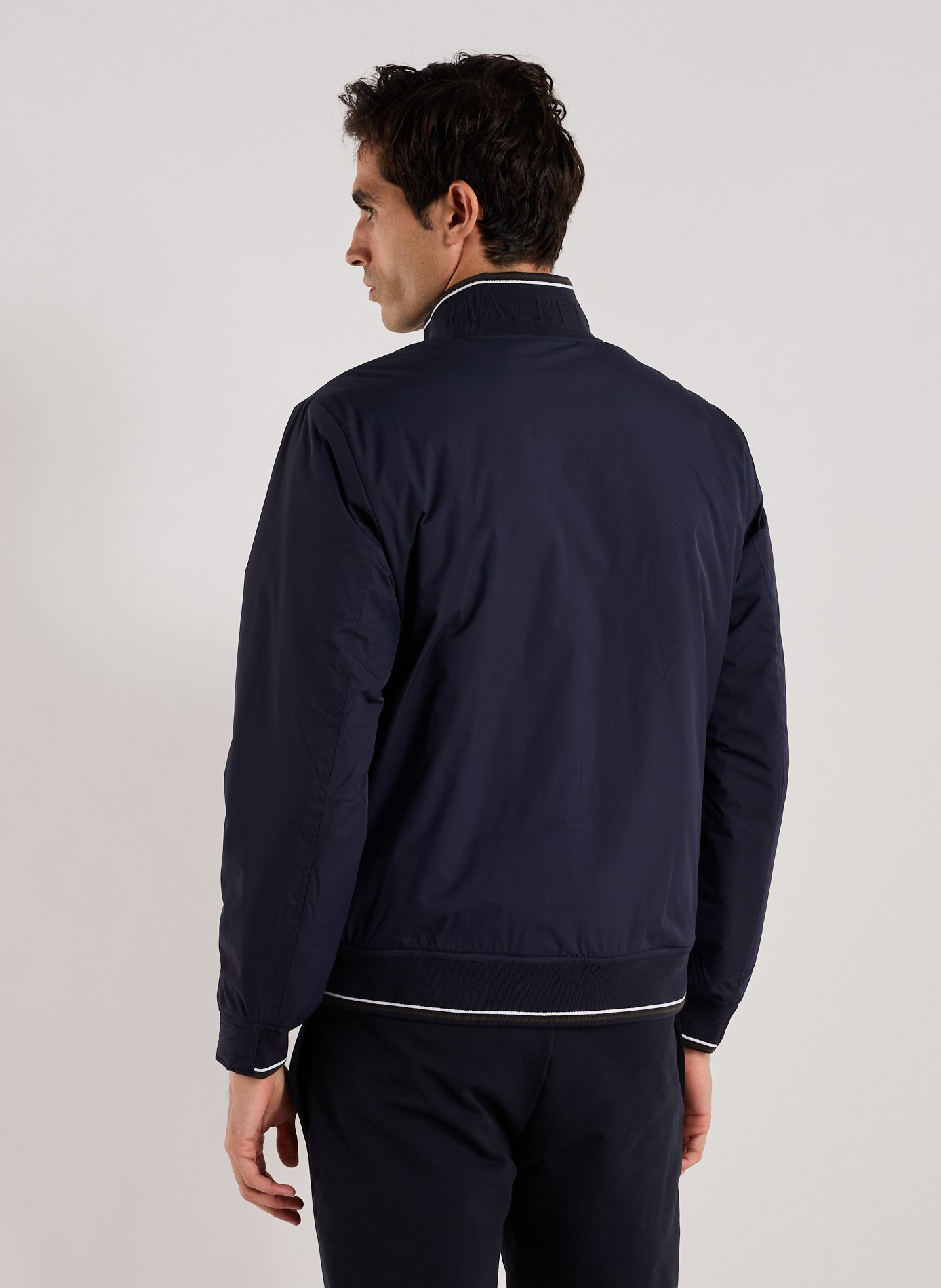 Straight stand-up collar jacket HACKETT Blue