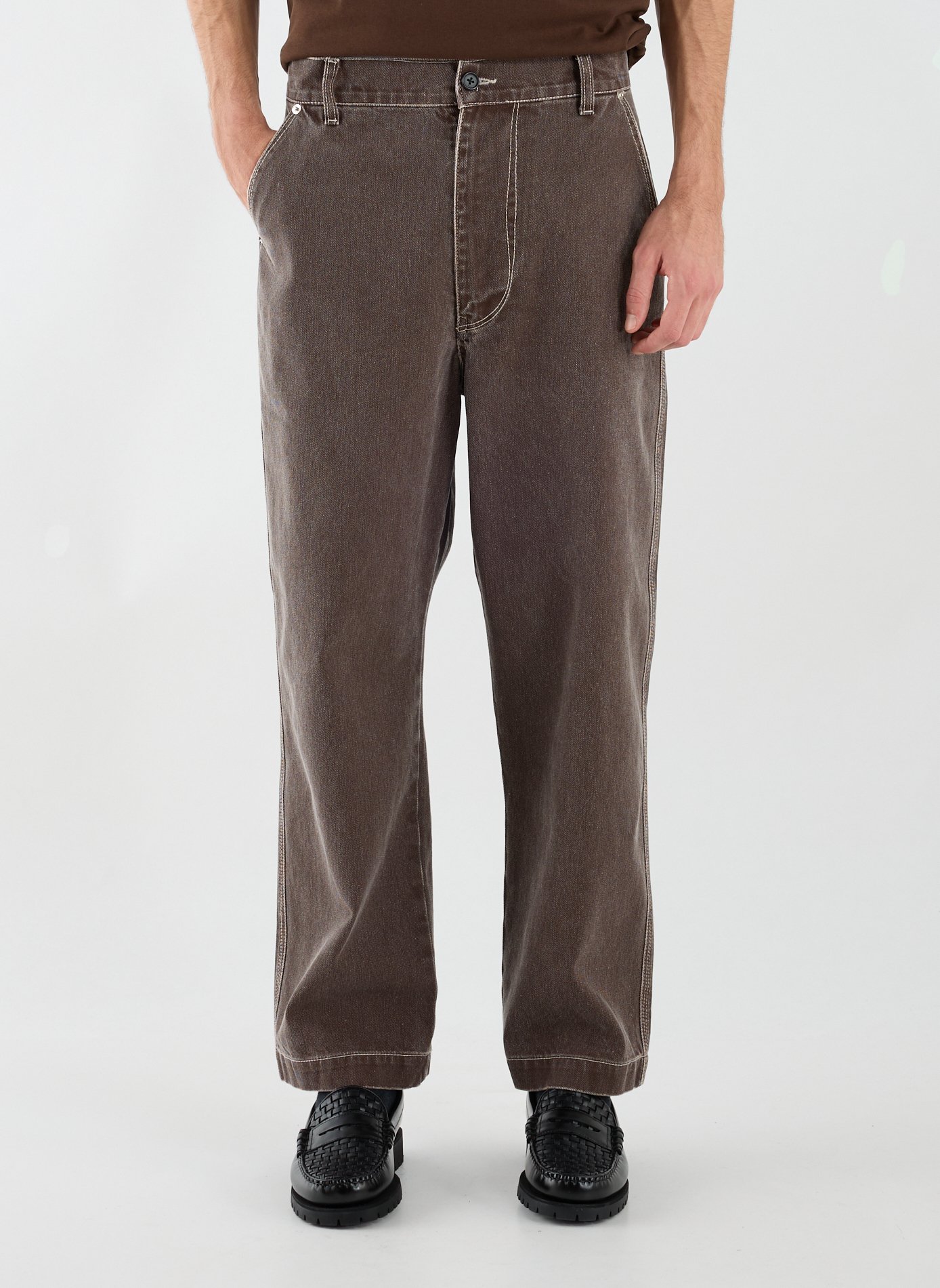 Loose cotton Jeans CAMIEL FORTGENS Brown