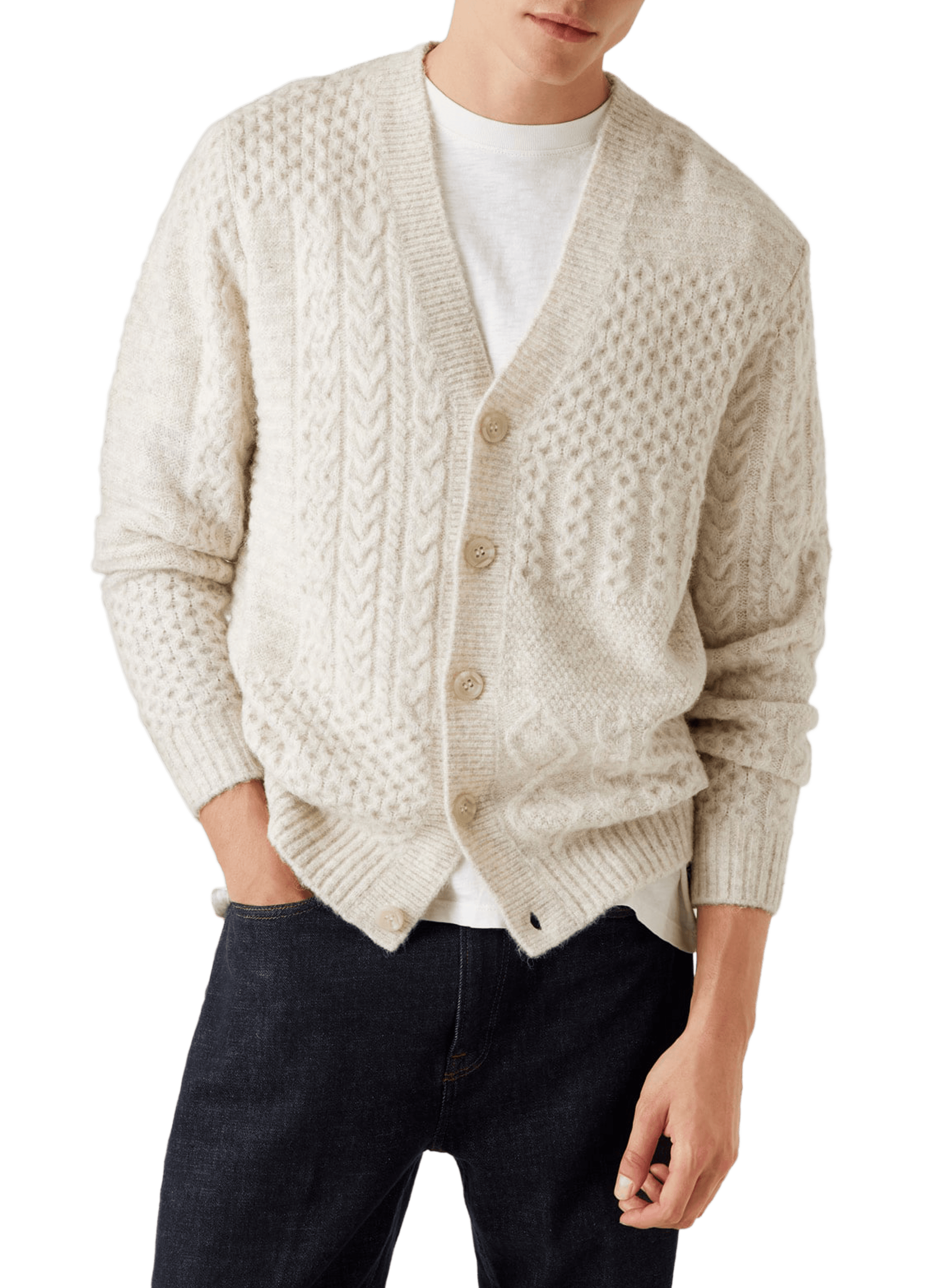 Knitted cardigan GUESS Beige
